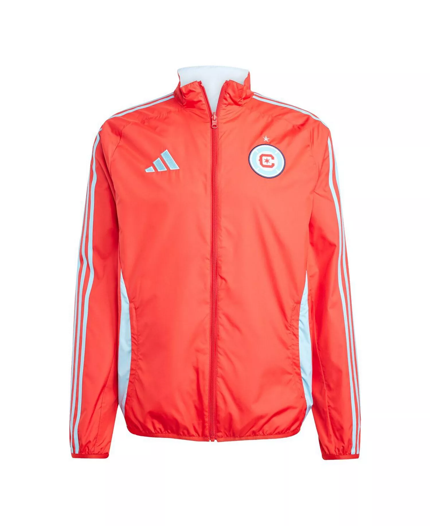Men's Red/Light Blue Chicago Fire 2025 Anthem Reversible Full-Zip Jacket - Red, Light Blue - L