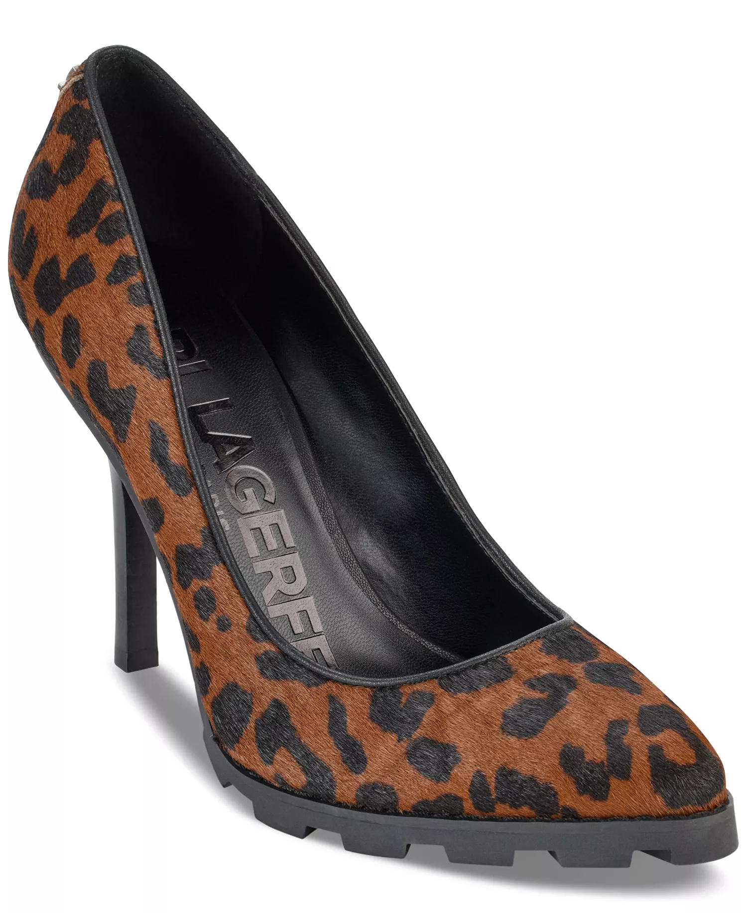 Madelyn Slip On Pointed Toe Lug Sole Pumps - Leo:leopard - 5M