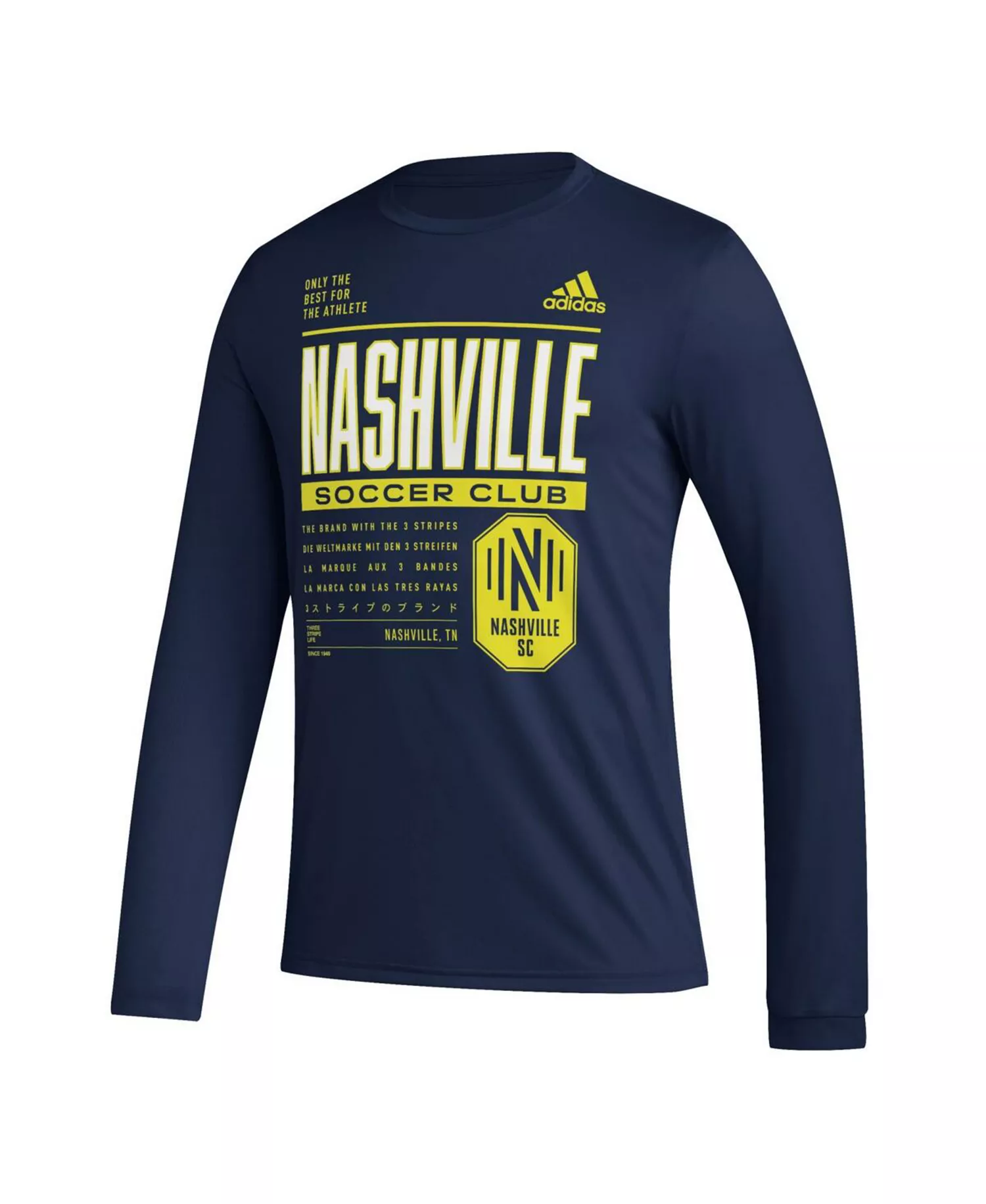 Men's Navy Nashville SC Club DNA Long Sleeve T-shirt - Navy - L