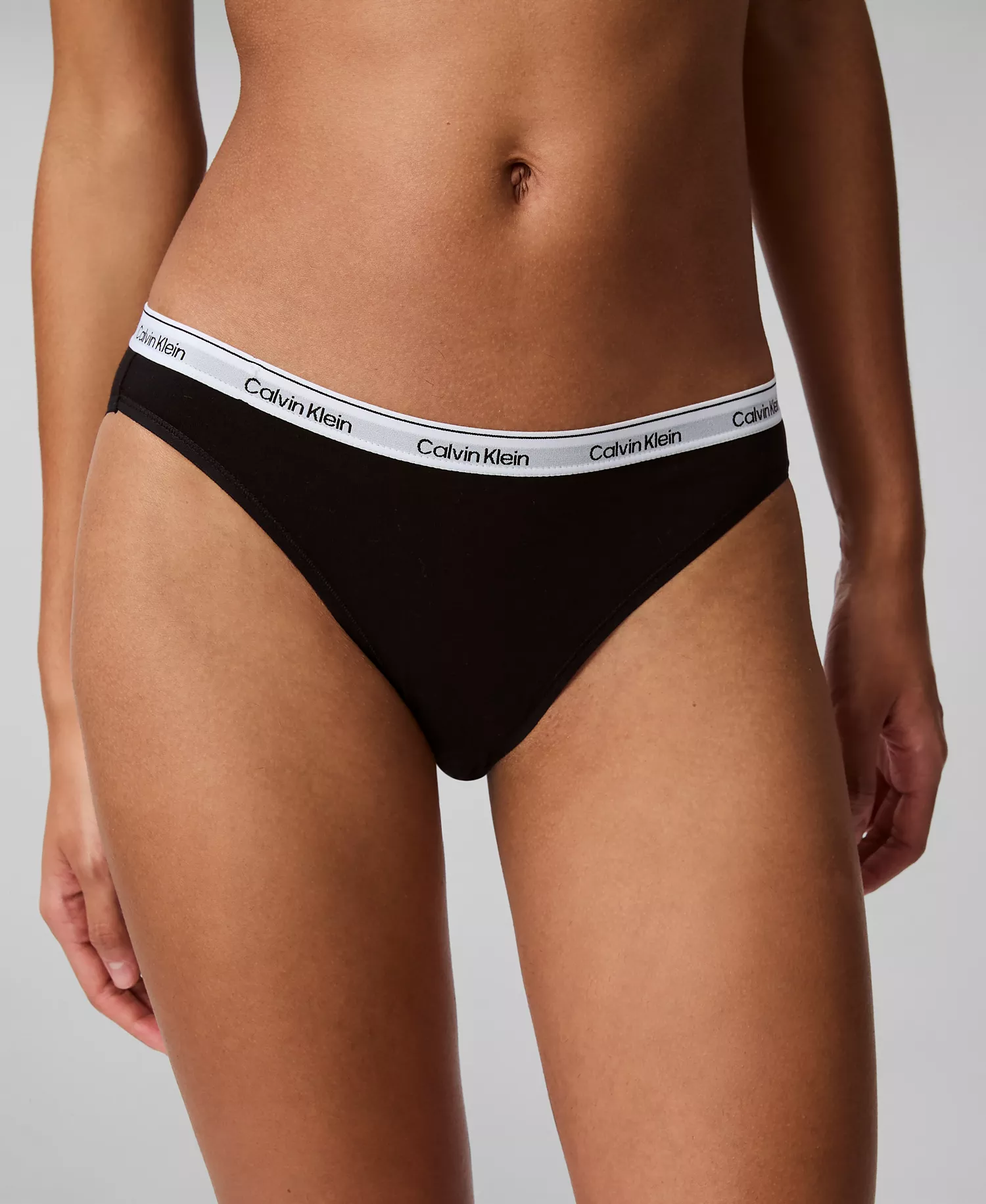 Women's Modern Logo Bikini Underwear QD5044 - Black - L
