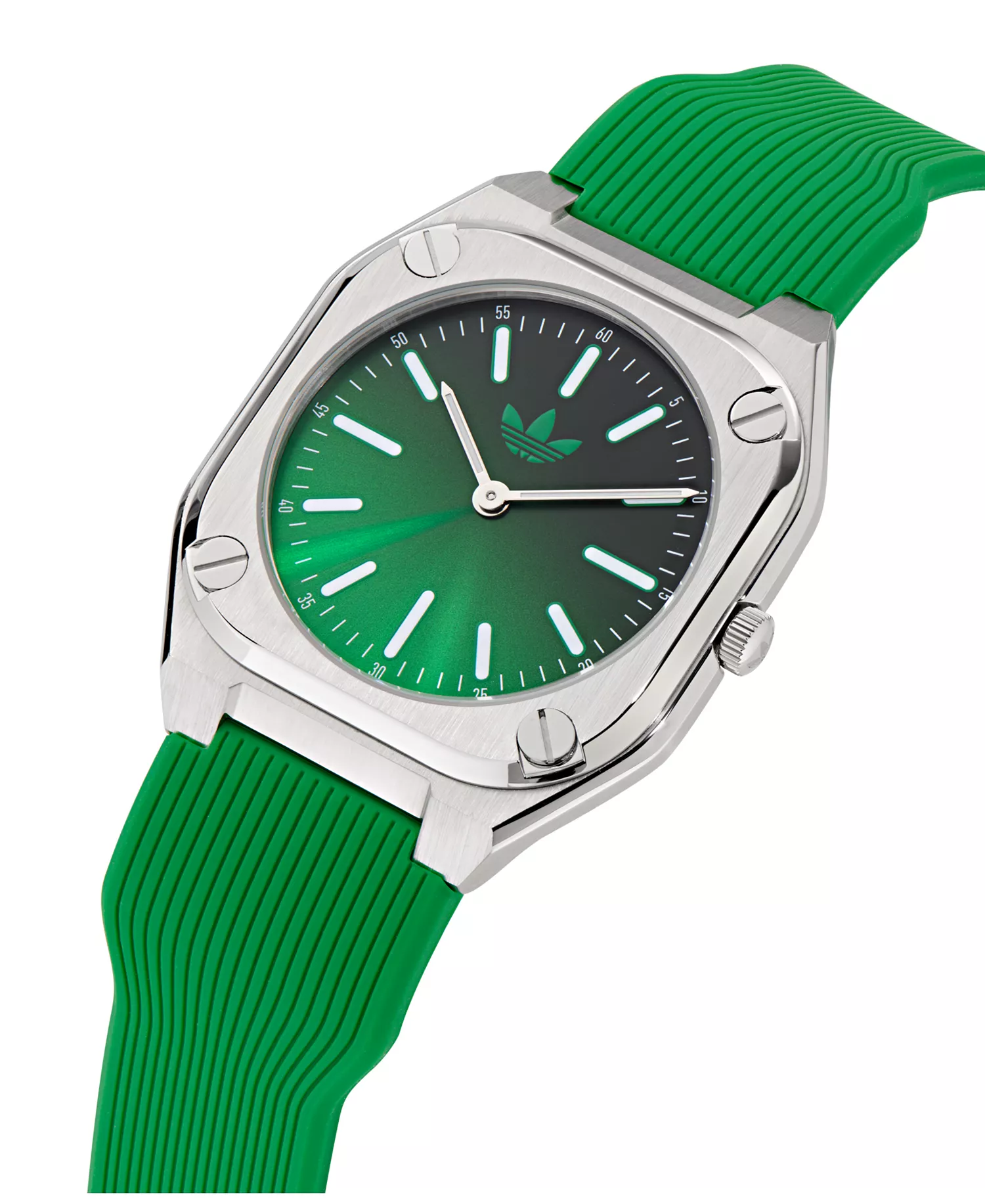 Unisex Analog Green Silicone Watch, 39mm - Green - No Size