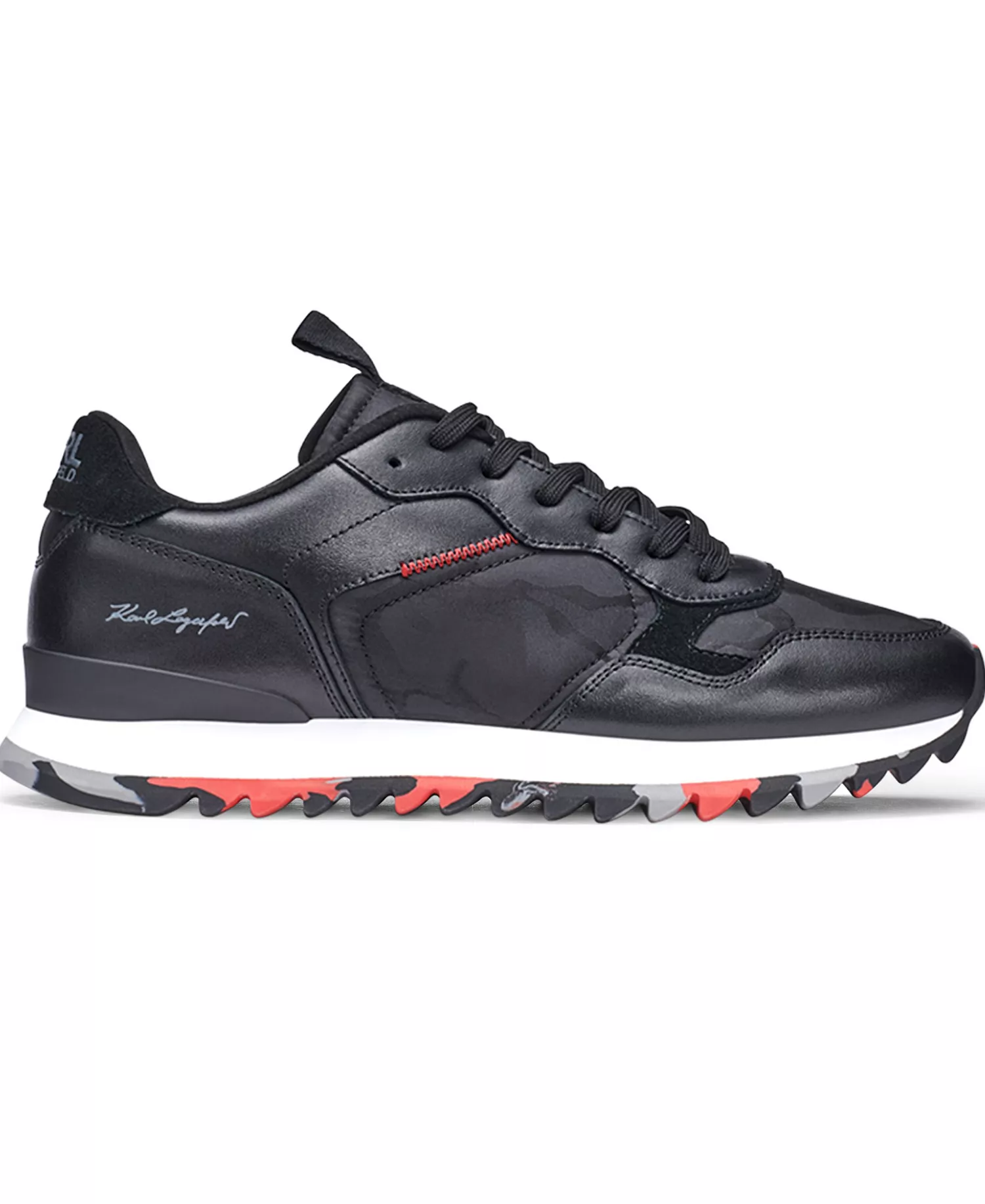 Men’s Camo Runner Sawtooth Sole Sneaker - Black - 10.5M