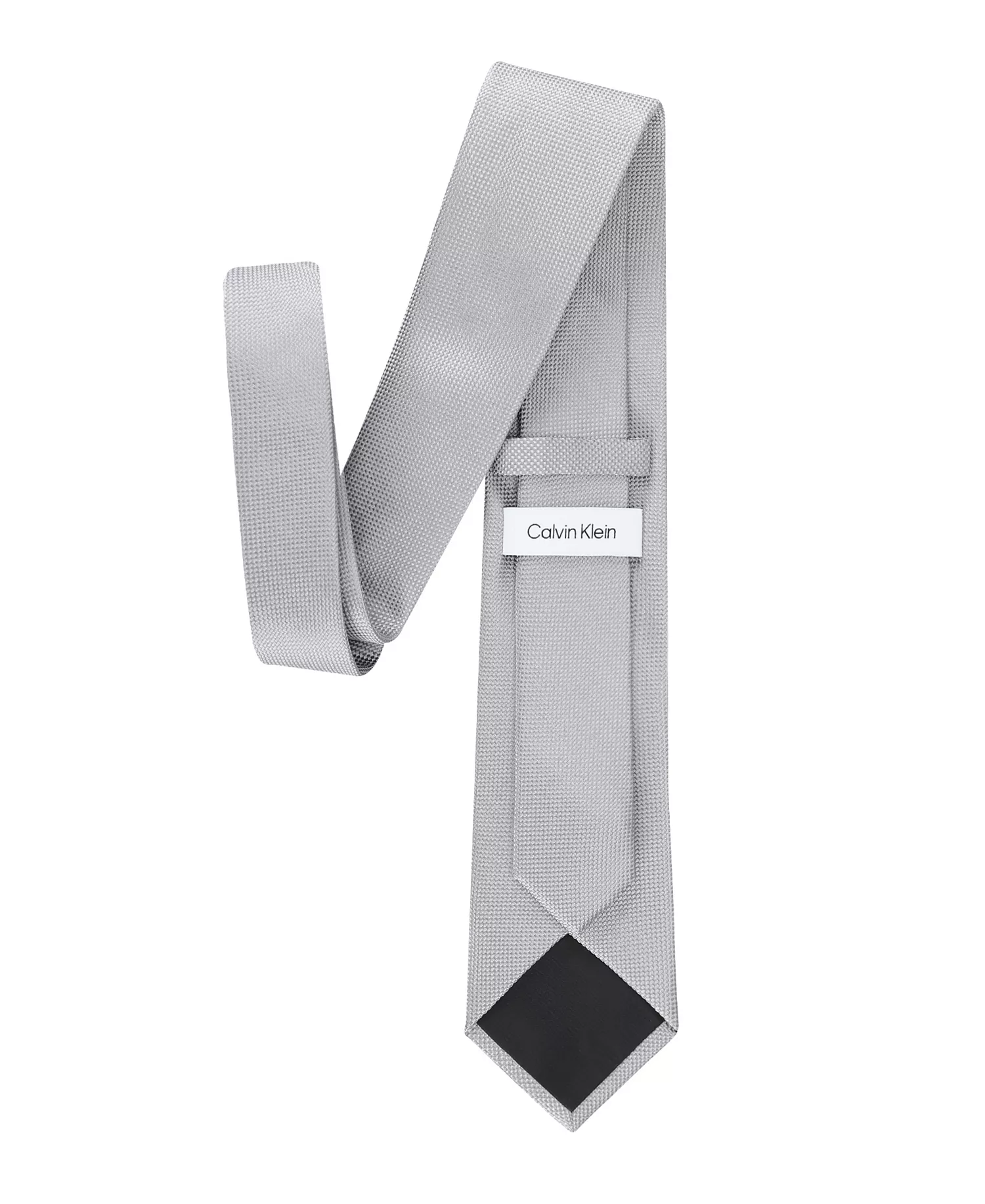 Men's Georgia Solid Pattern Tie - Silver - ONE SIZE