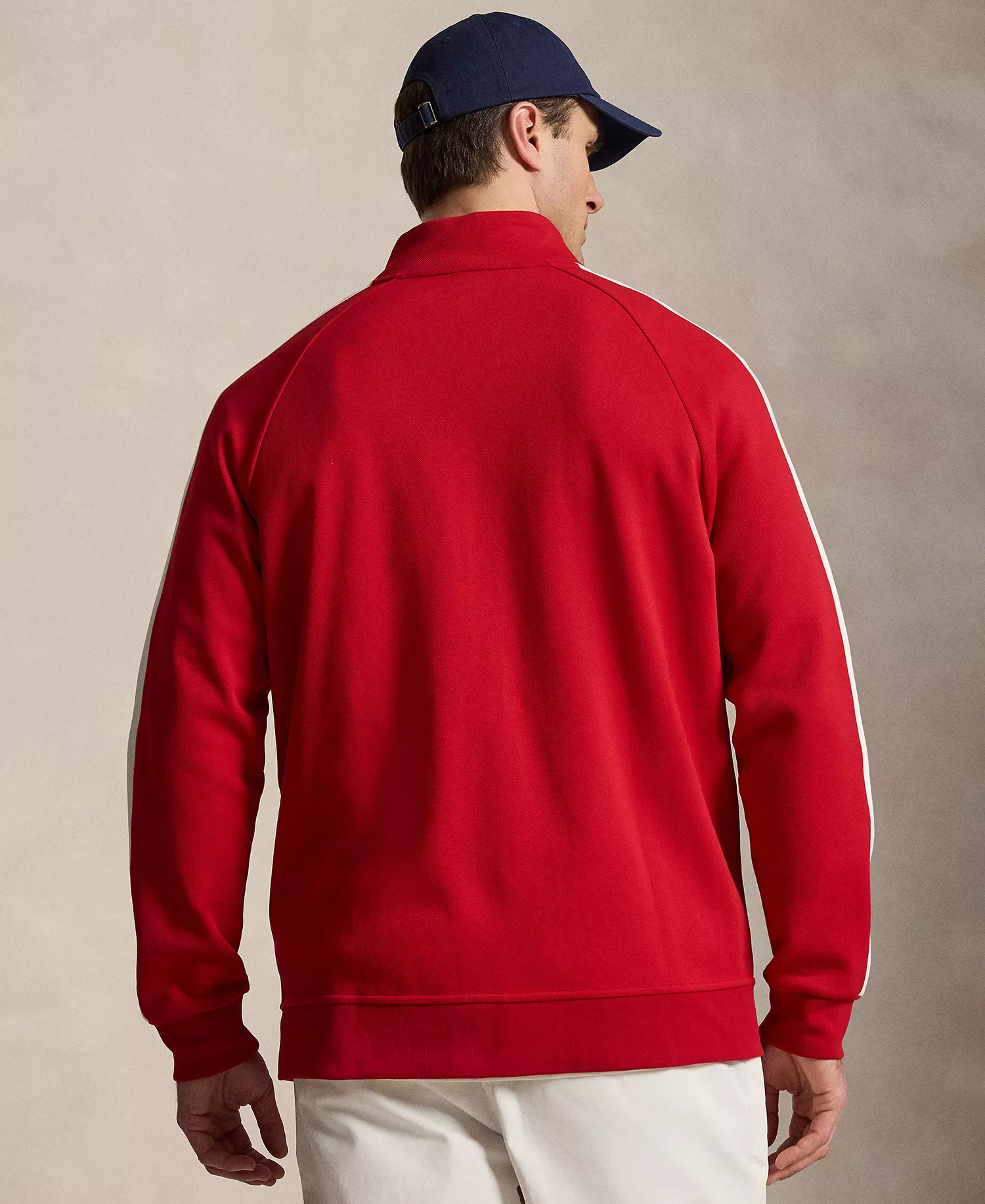 Men's Big & Tall Double-Knit Track Jacket - Red - 2LT