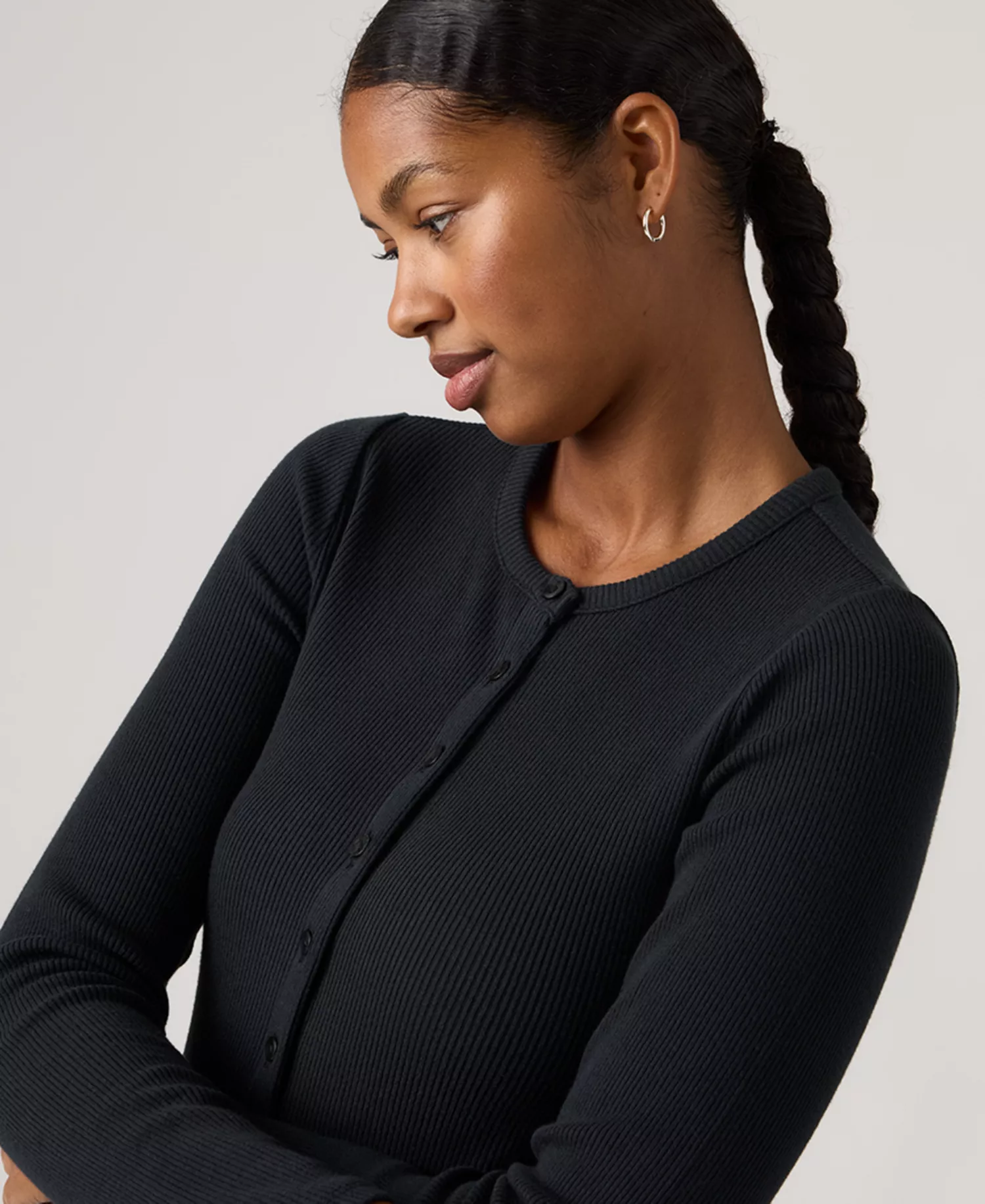 Women's Rory Long-Sleeve Button-Up Top - Anthracite Night - L