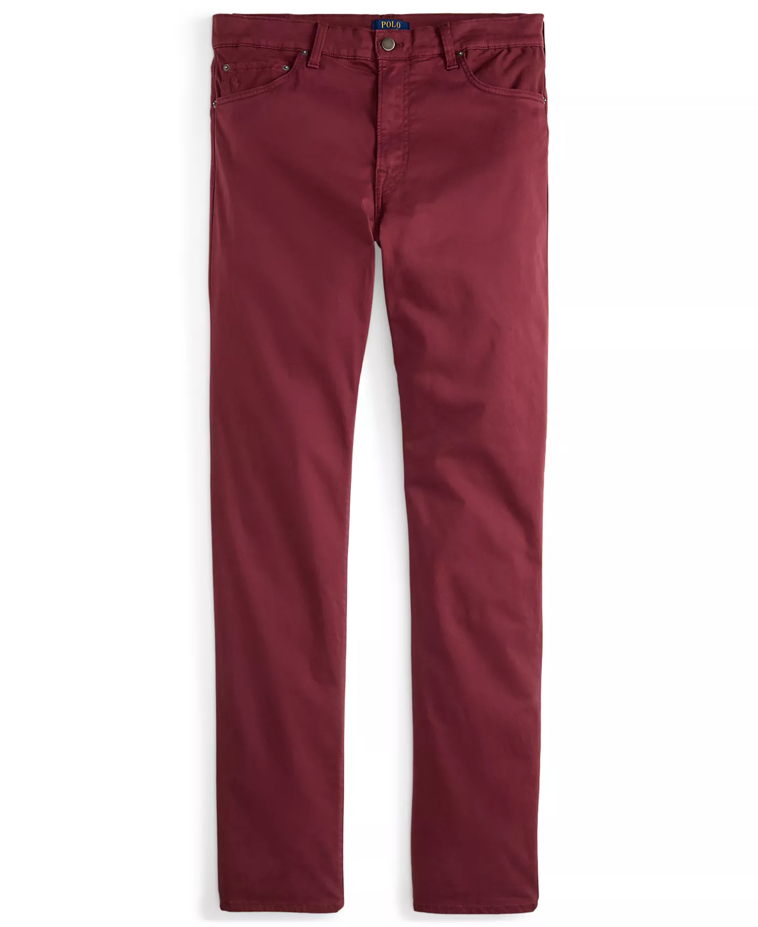 Men's Big & Tall Varick Slim Straight Stretch Sateen Pants - Red Wine - 36x36