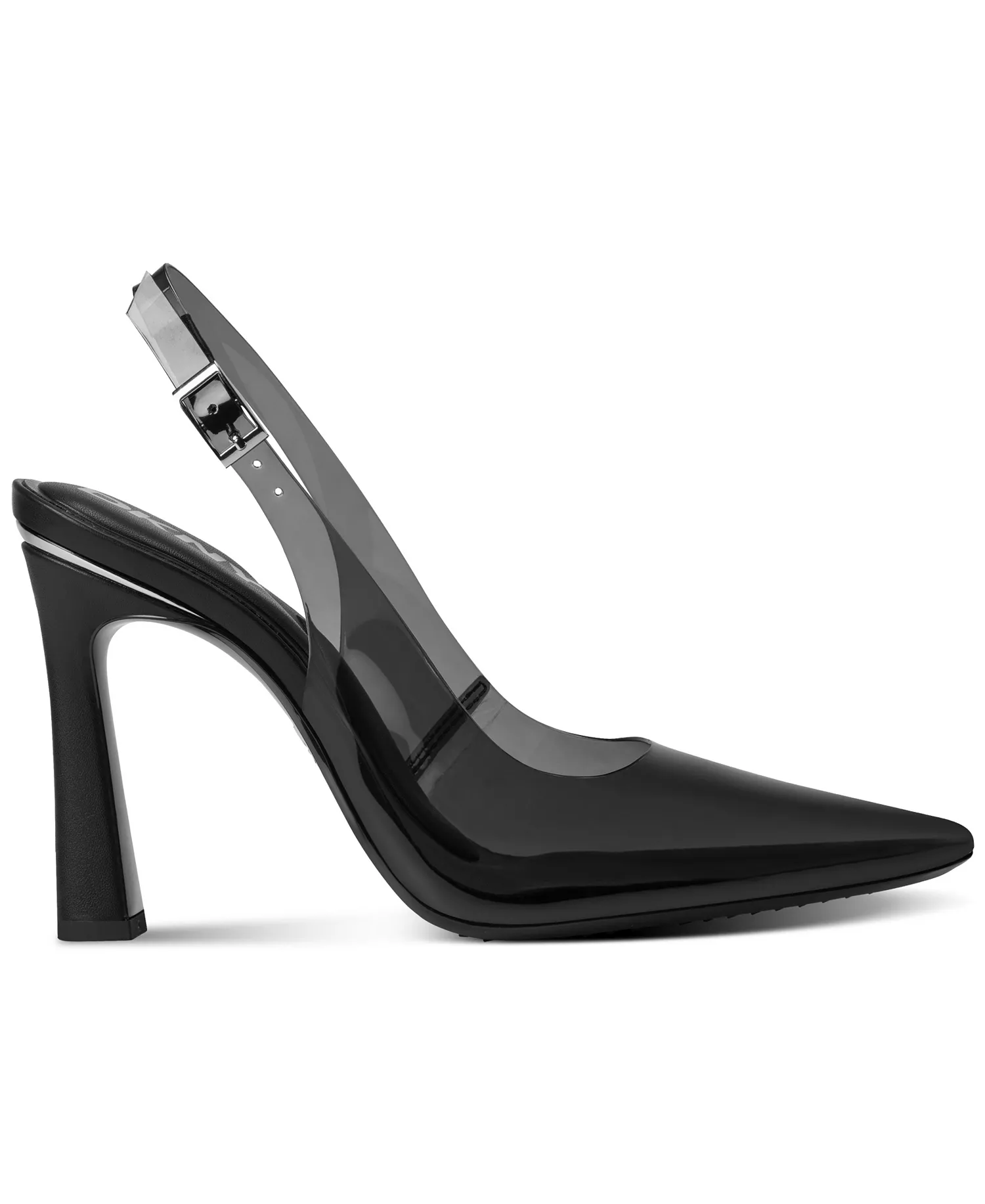 Women's Cinette Vinyl Slingback Pumps - Black - 10M