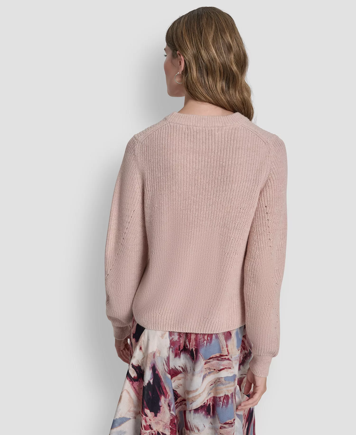 Women's Long-Sleeve Round Neck Sweater - Cameo - L