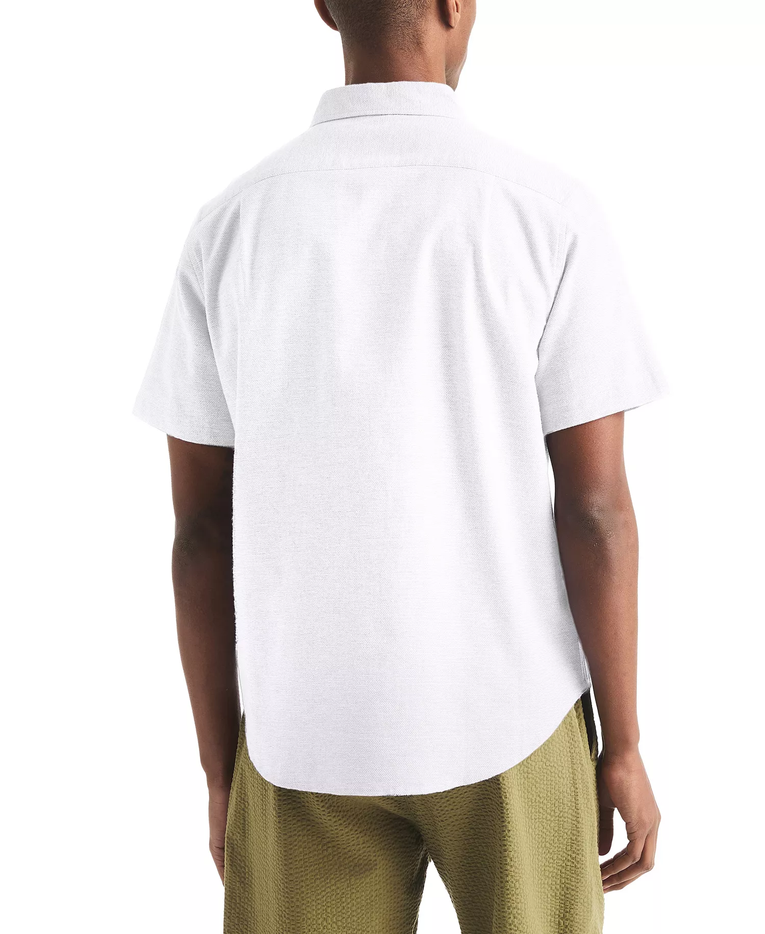 Men's Oxford Short-Sleeve Shirt - Bright White - 2XL