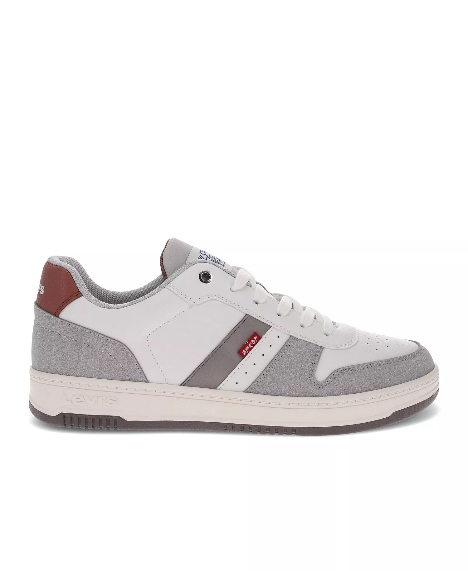 Men's Drive Low Top Lace Up Sneakers - White, Cappuccino, Mocha - 10M