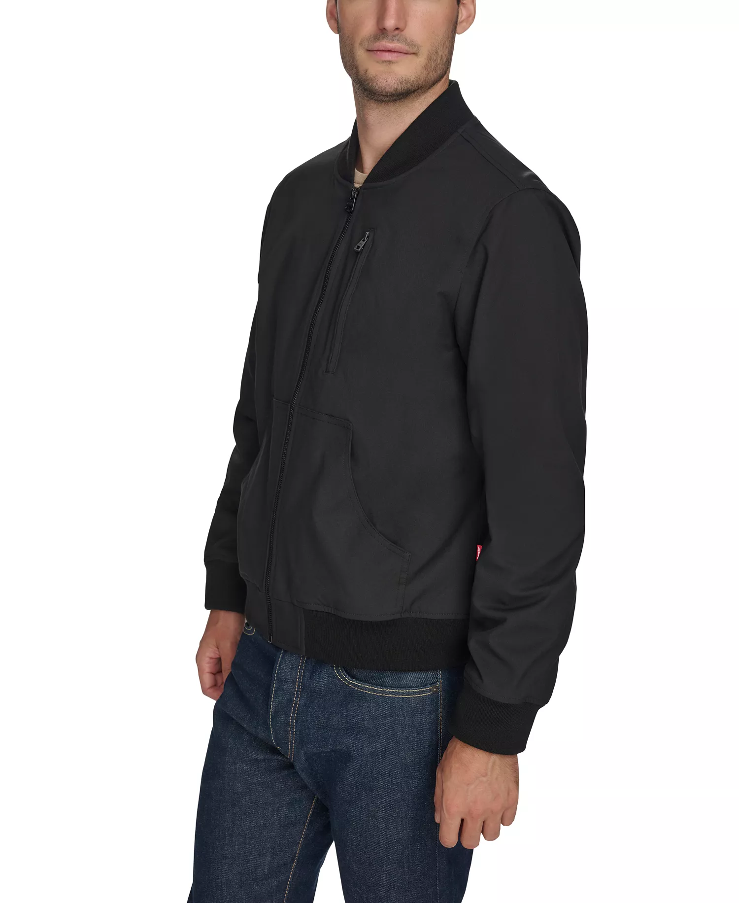 Men's Military Bomber Jacket - Black - 2XL