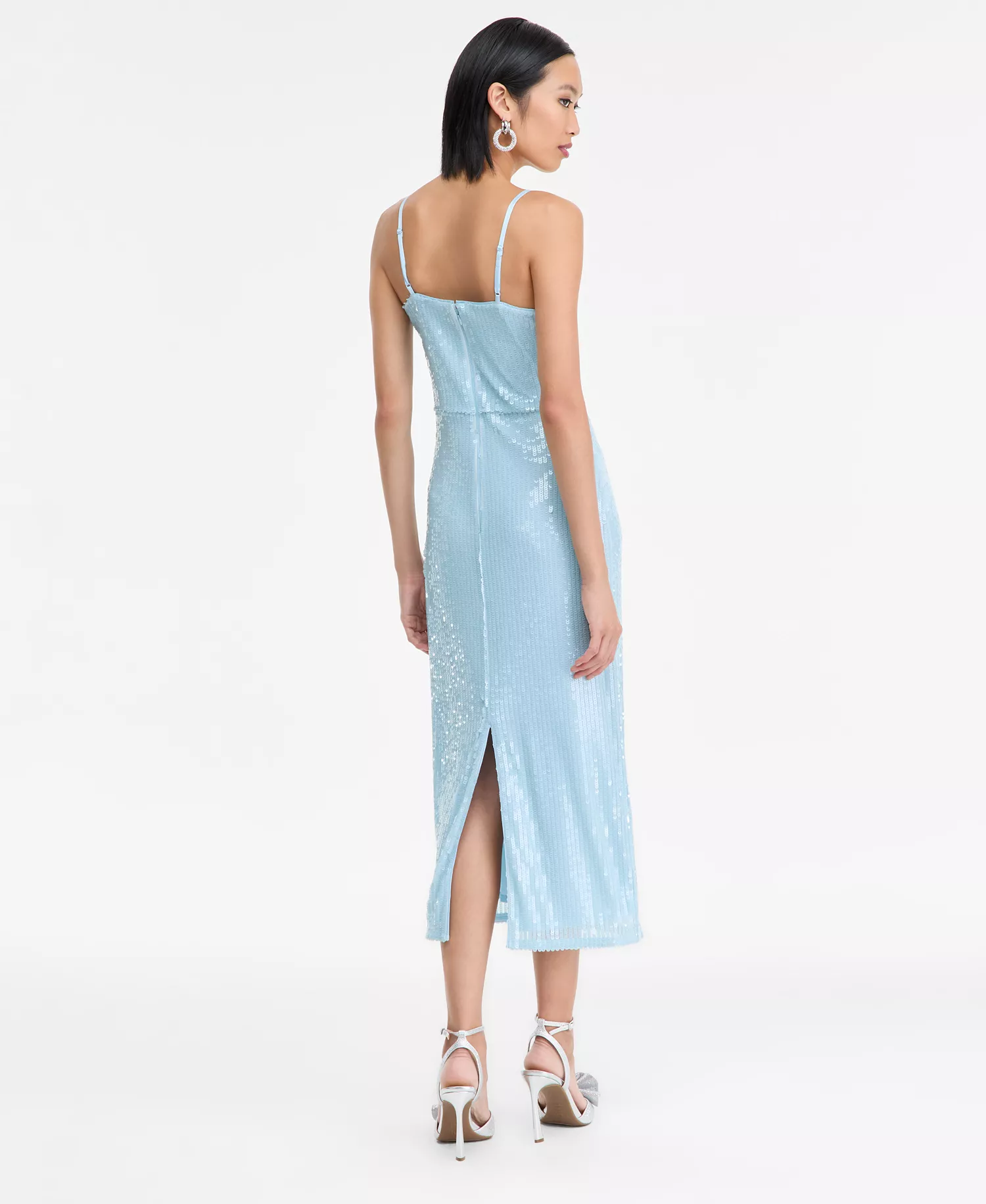 Women's Sleeveless Sequin Dress, Macy's Exclusive - Blue - L
