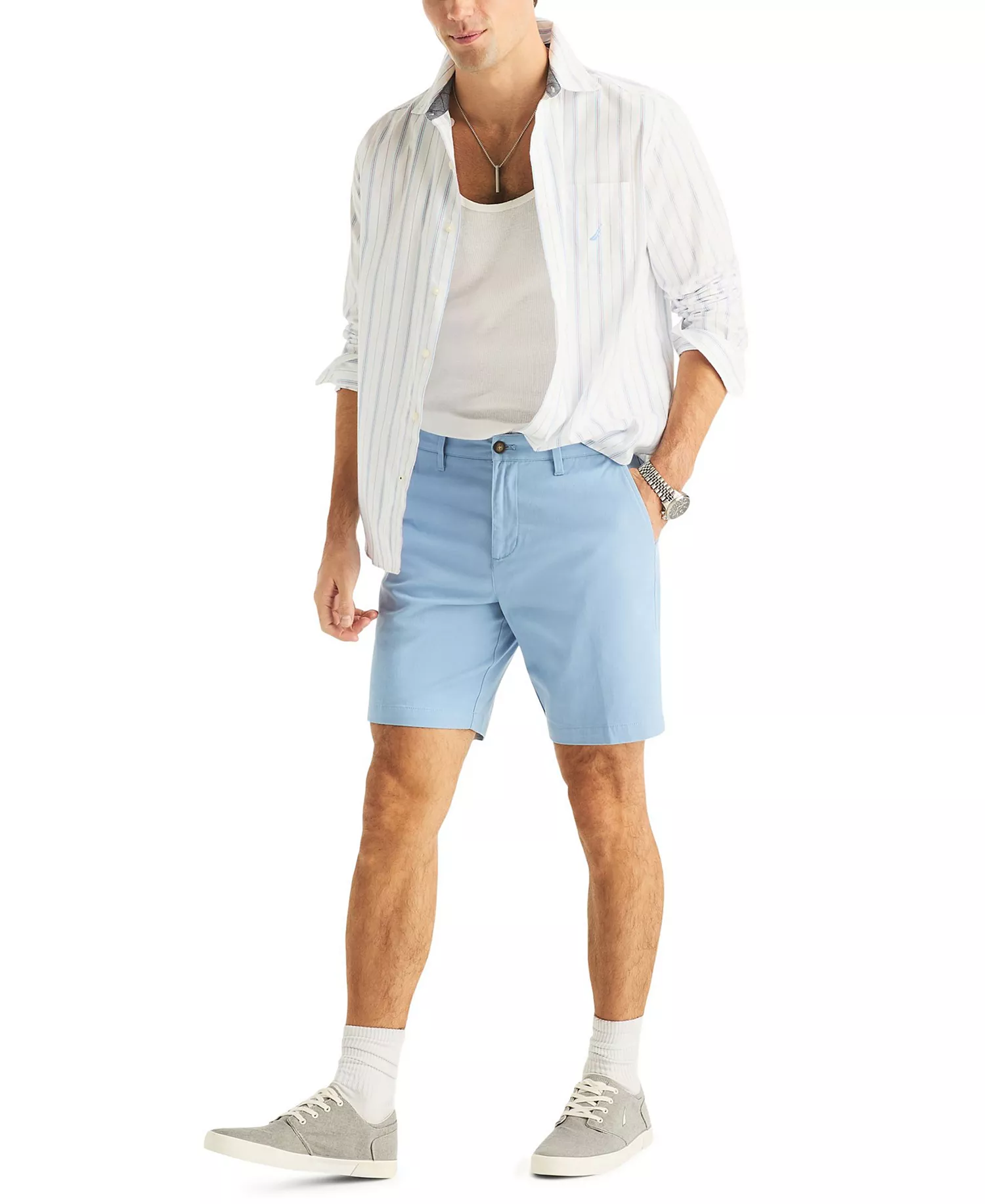 Men's Stretch Deck Regular-Fit Shorts - Allure - 30
