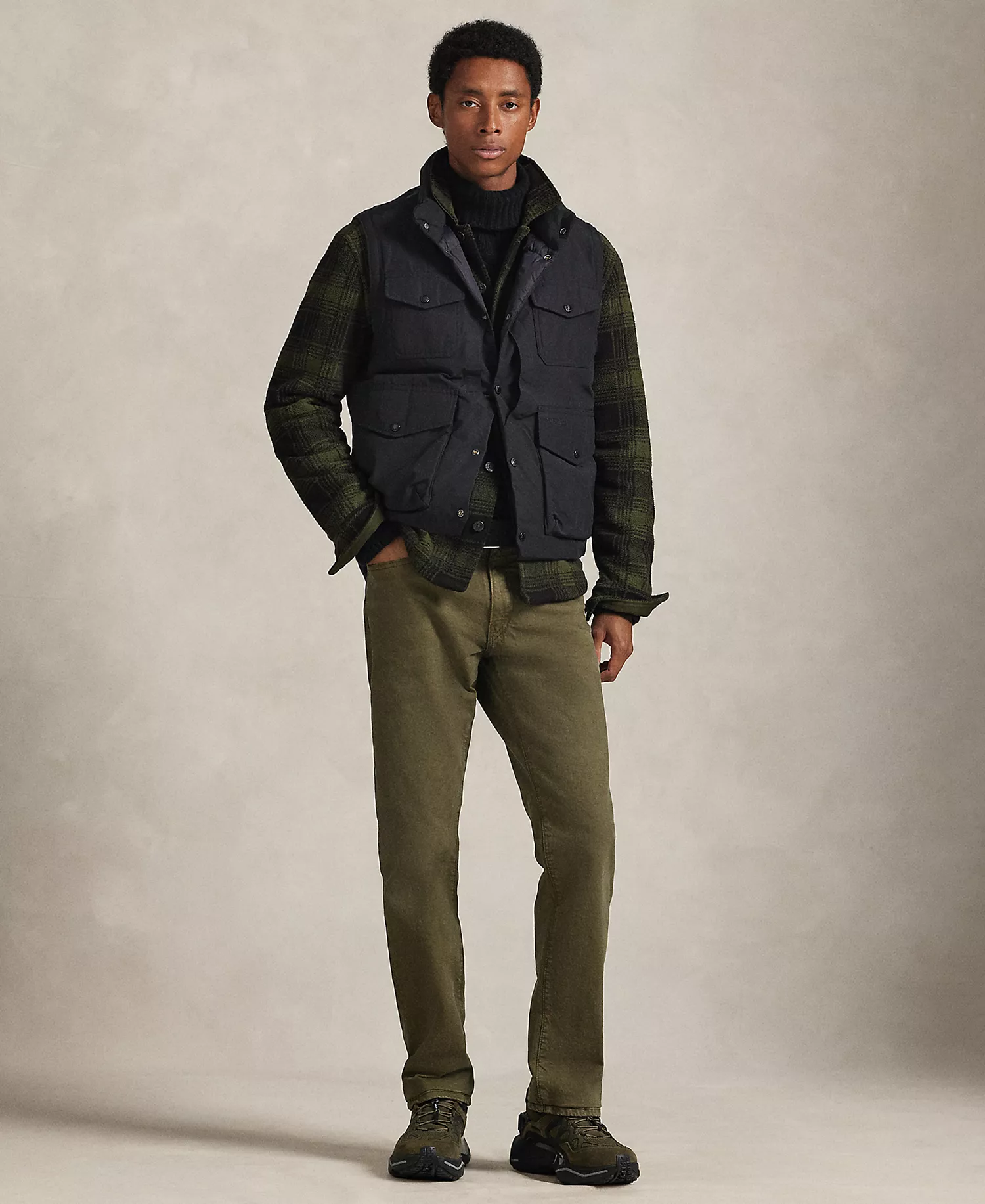 Men's Varick Slim Straight Stretch Jeans - Dark Loden - 32 - 32