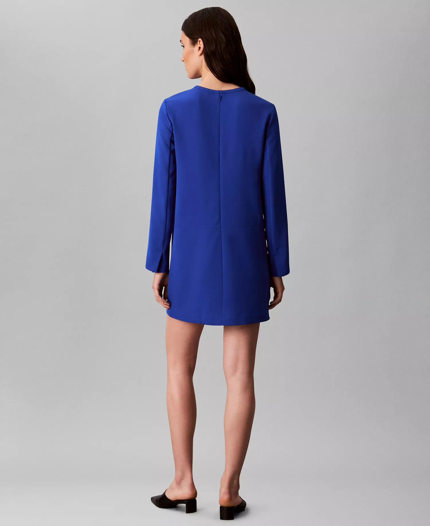 Women's Tailored Long Sleeve Mini Dress - Cobalt - 10