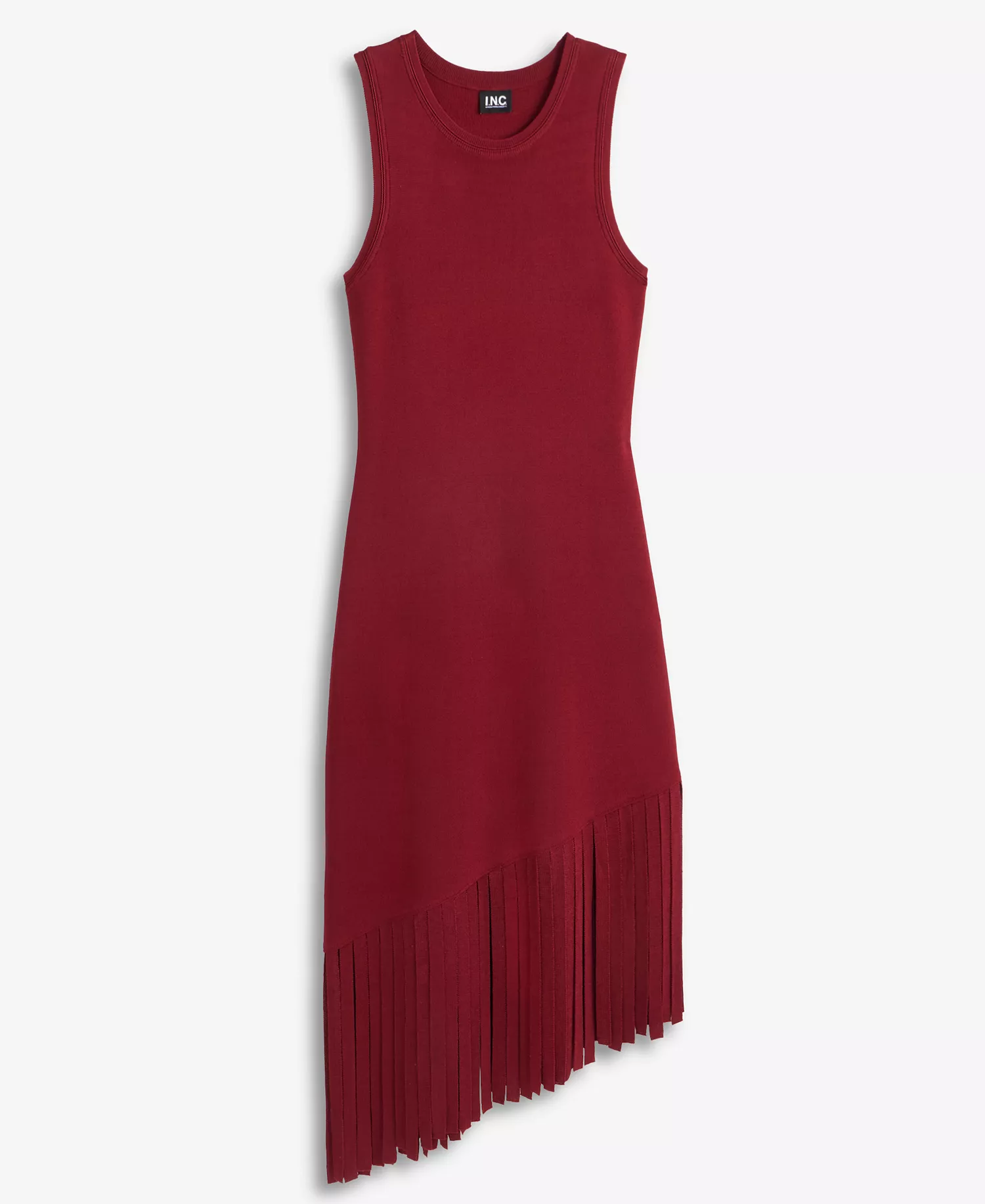 Women's Asymmetrical Hem Sweater Dress, Macy's Exclusive - Bright Crimson - L