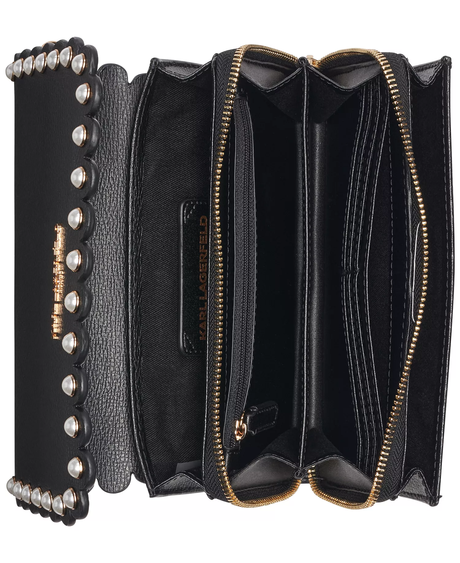 Lourdes Small Crossbody Bag - Black/Gold - ONE SIZE