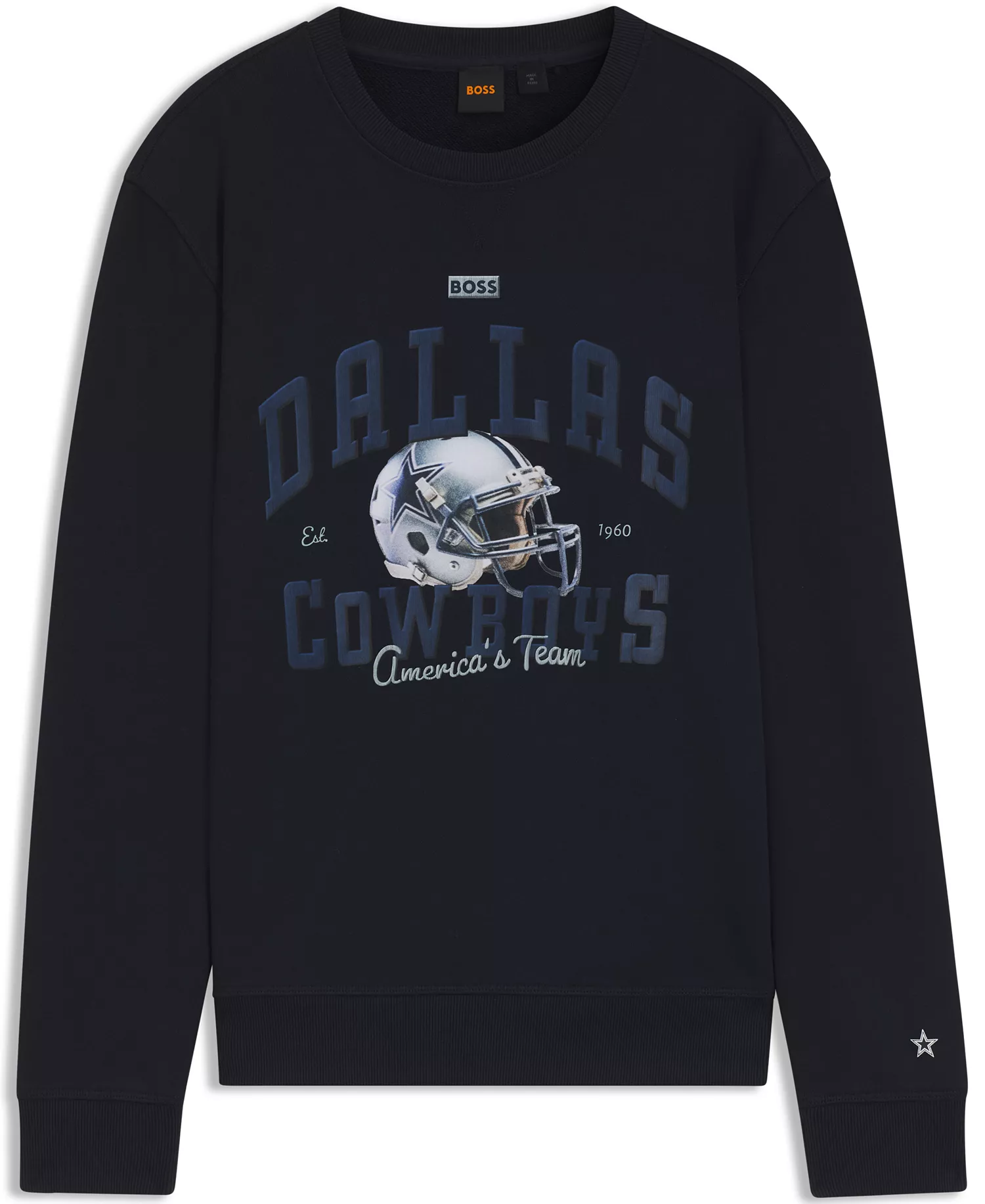 BOSS x DALLAS COWBOYS Helmet Graphic Sweatshirt - Dark Blue - 2XL