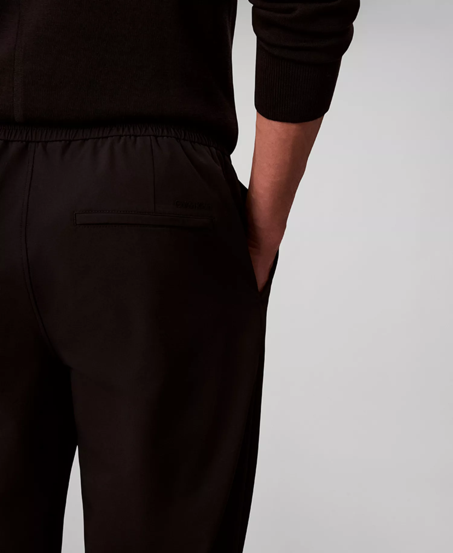 Men's Regular Fit Elastic Jogger Pants - Black - 30