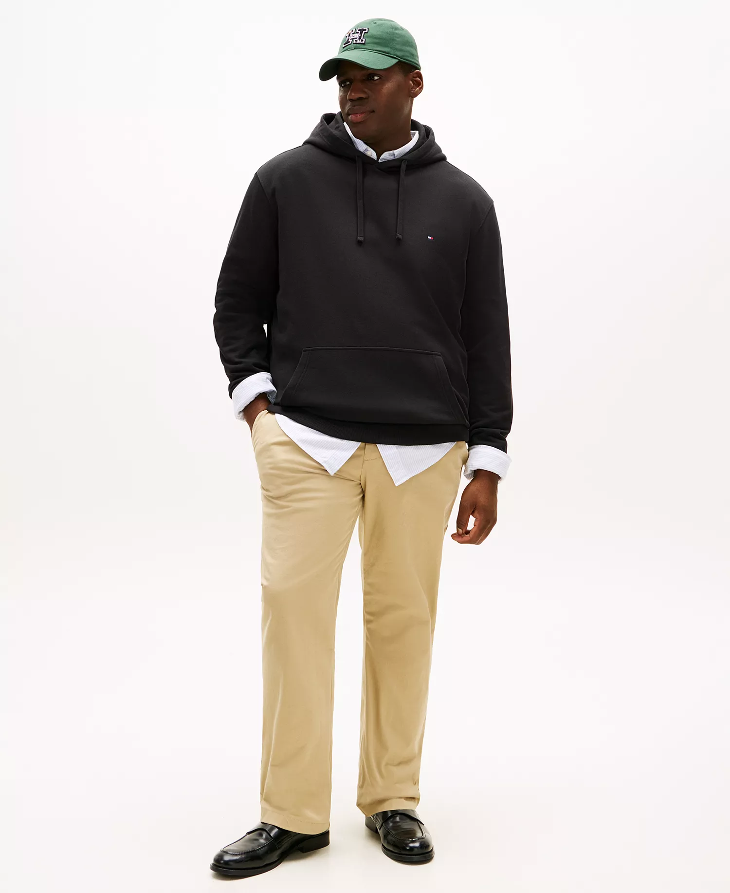 Men's Big & Tall Essential Hooded Sweatshirt - Black - 2XLT