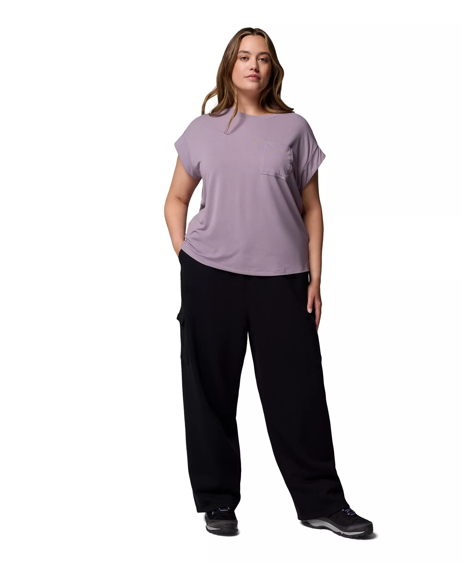 Plus Aldermore Fleece Cargo Pants - Black - 1X