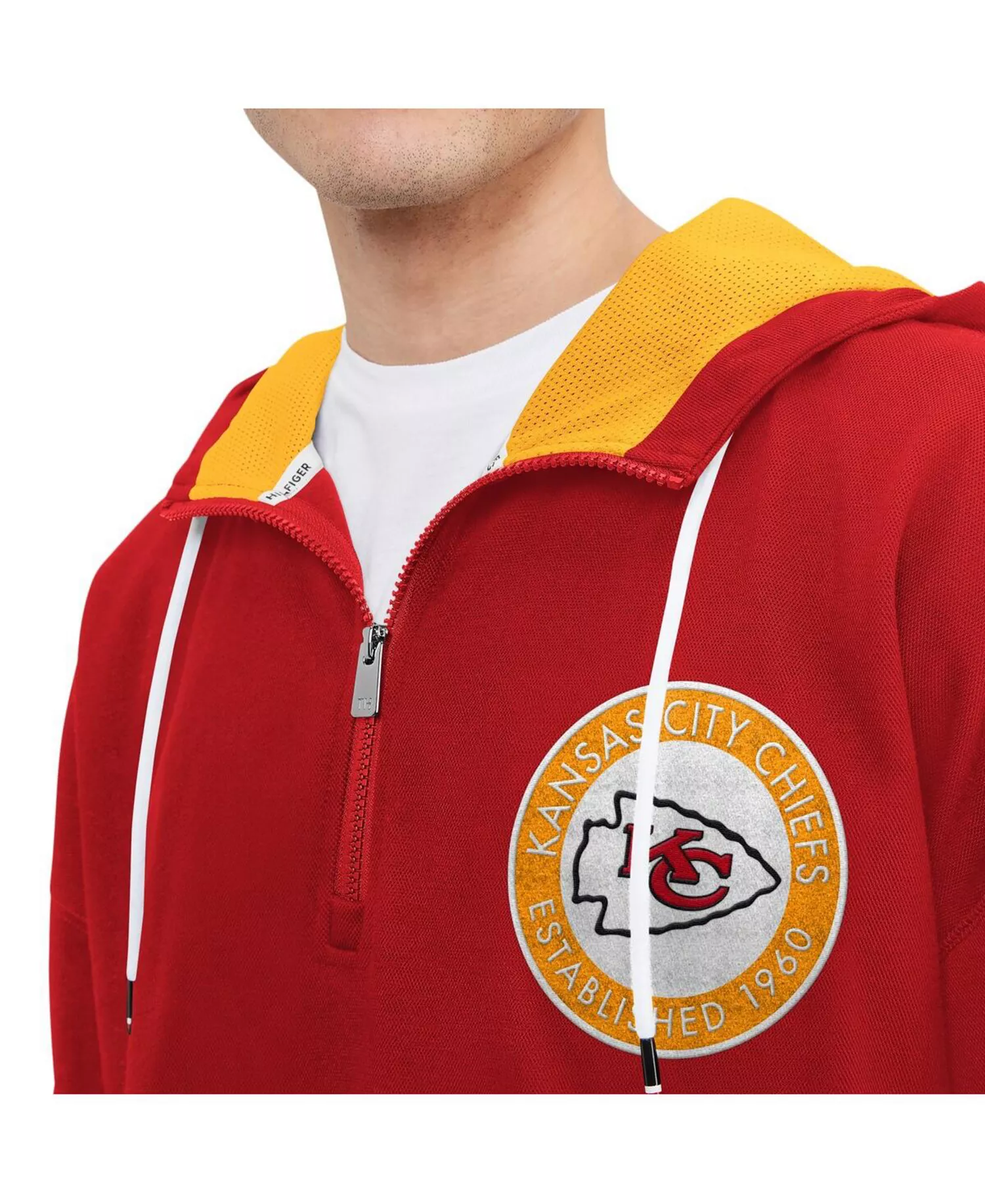 Men's Red Kansas City Chiefs Aaron Quarter-Zip Hoodie - Red - L