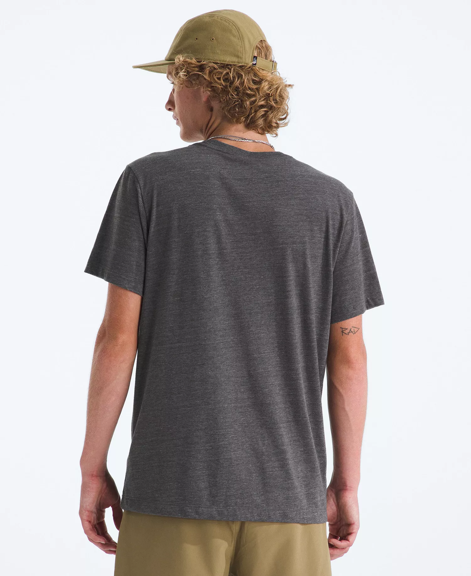 Men's Tri-Blend Short-Sleeve T-Shirt - Black White Heather - 2XL