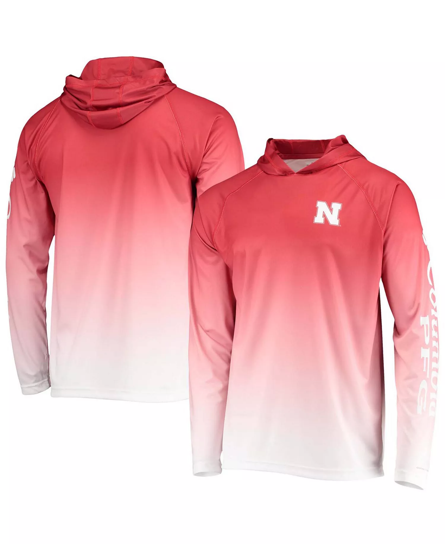 Men's Scarlet Nebraska Huskers Terminal Tackle Omni-Shade UPF 50 Long Sleeve Hooded T-shirt - Scarlet - M