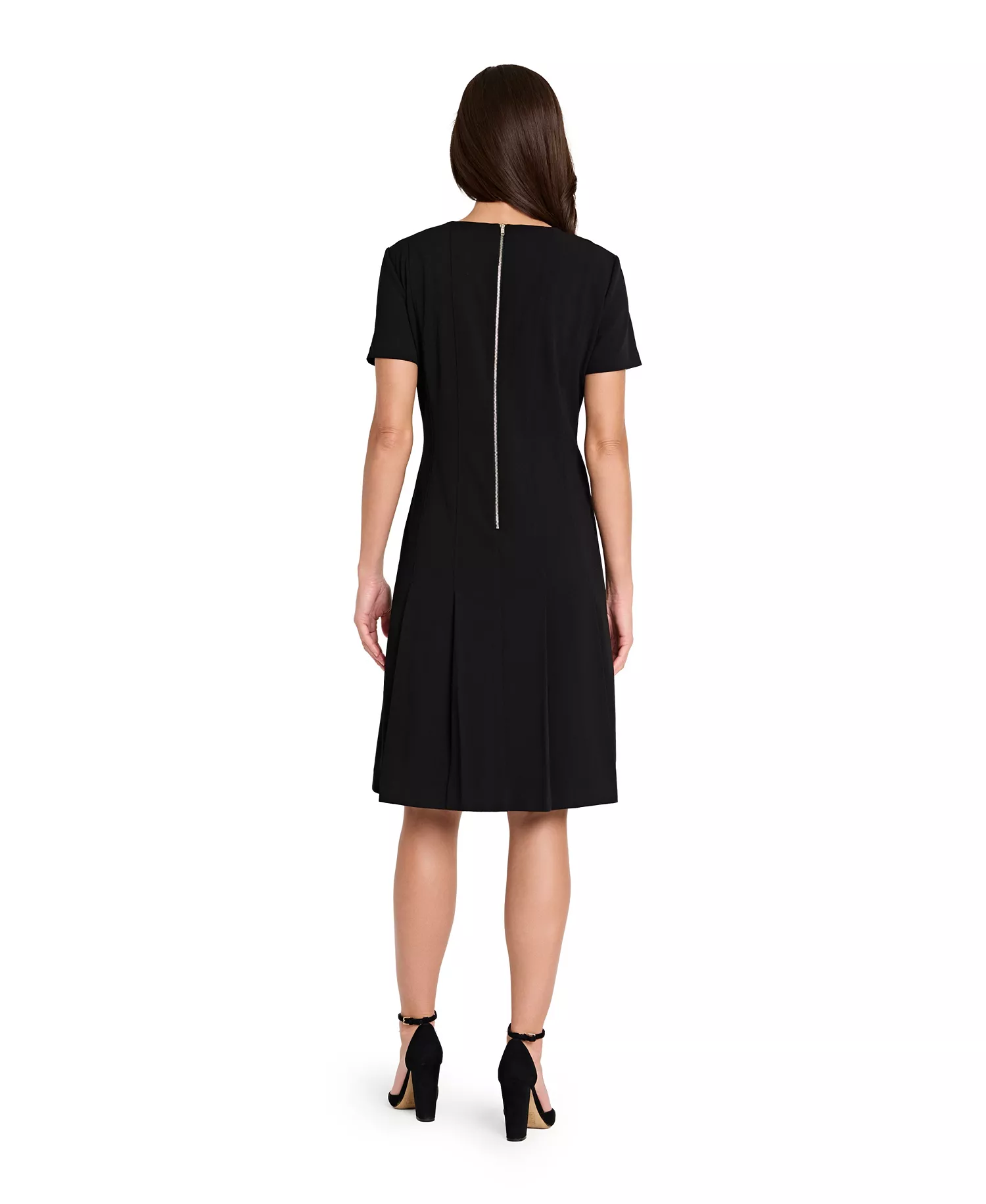 Women's Short-Sleeve Dress - Black - 10
