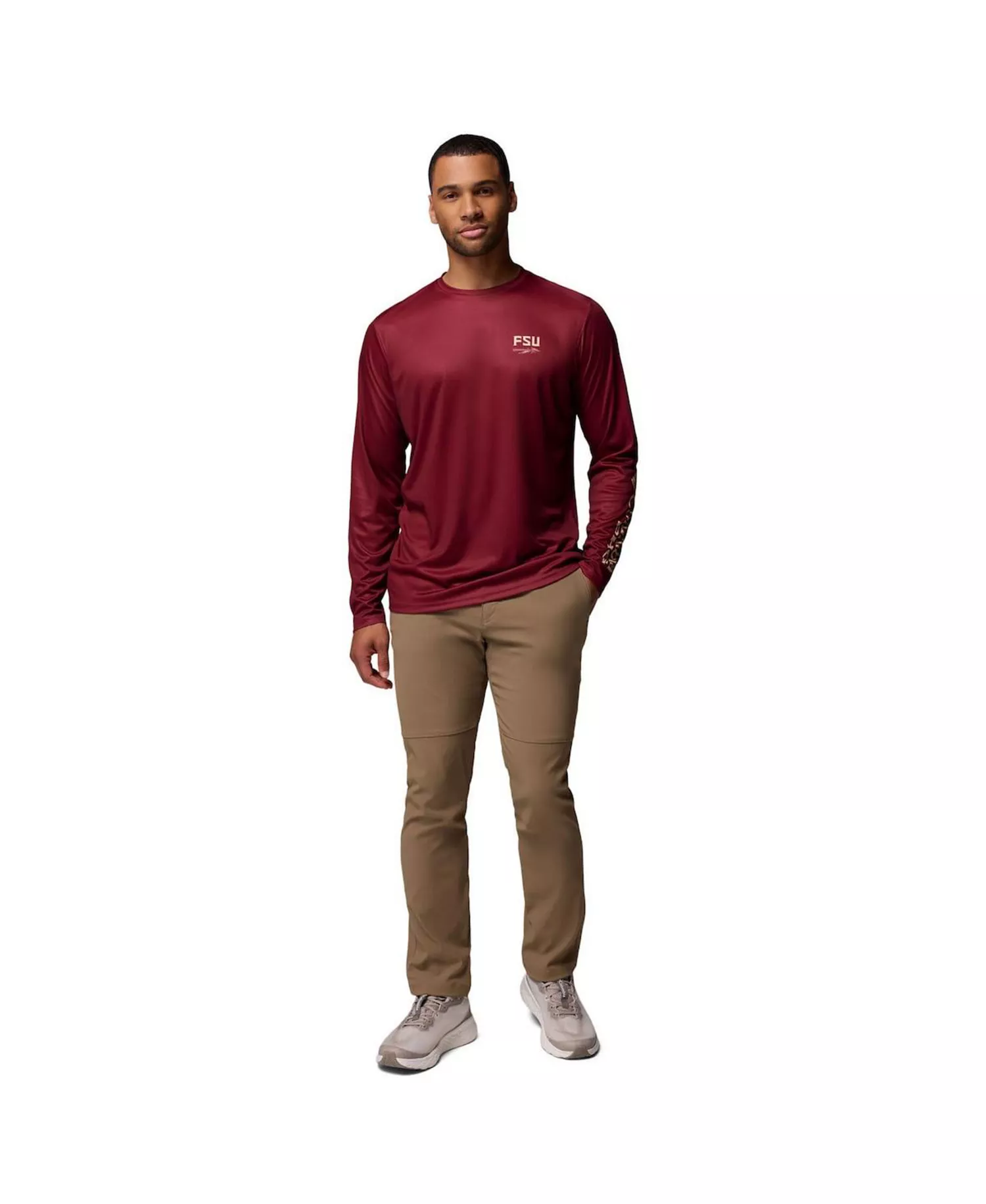 Men's Garnet Florida State Seminoles PHG Terminal Shot 3-Hit Long Sleeve T-Shirt - Garnet - L