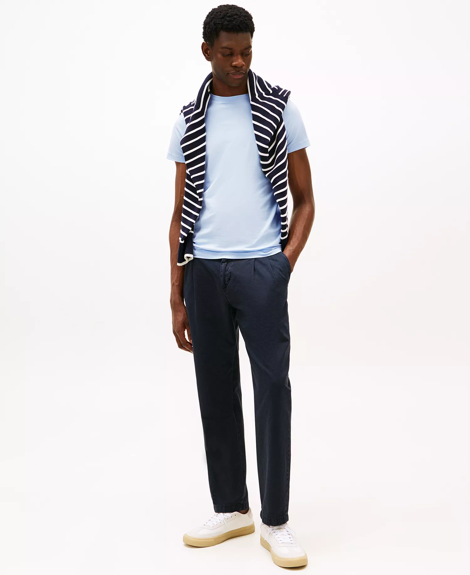 Men's Stretch Cotton Slim-Fit T-Shirt - Breezy Blue - 3XL