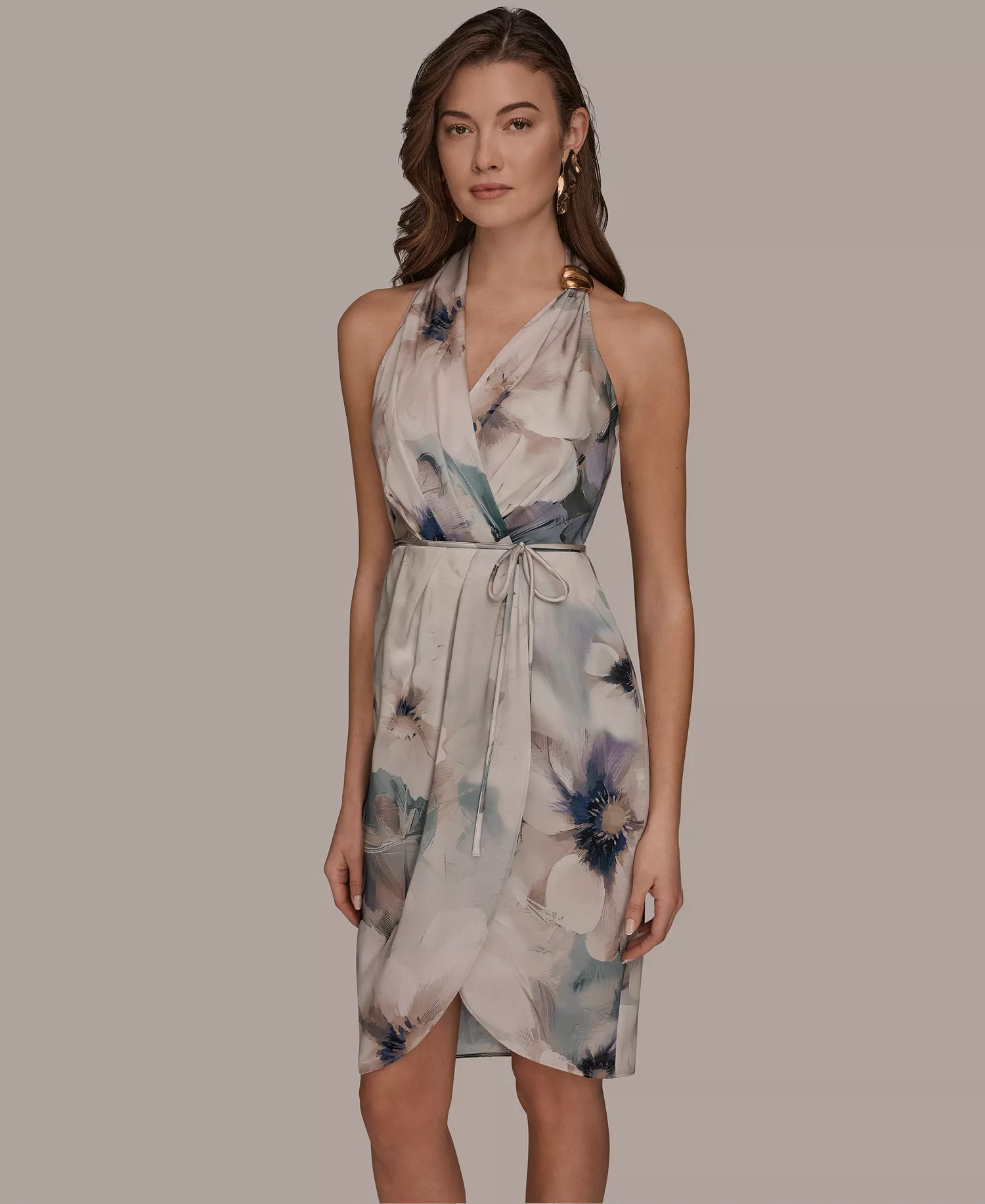 Women's Sleeveless Floral V-Neck Sheath Dress - Laurel Multi - 10