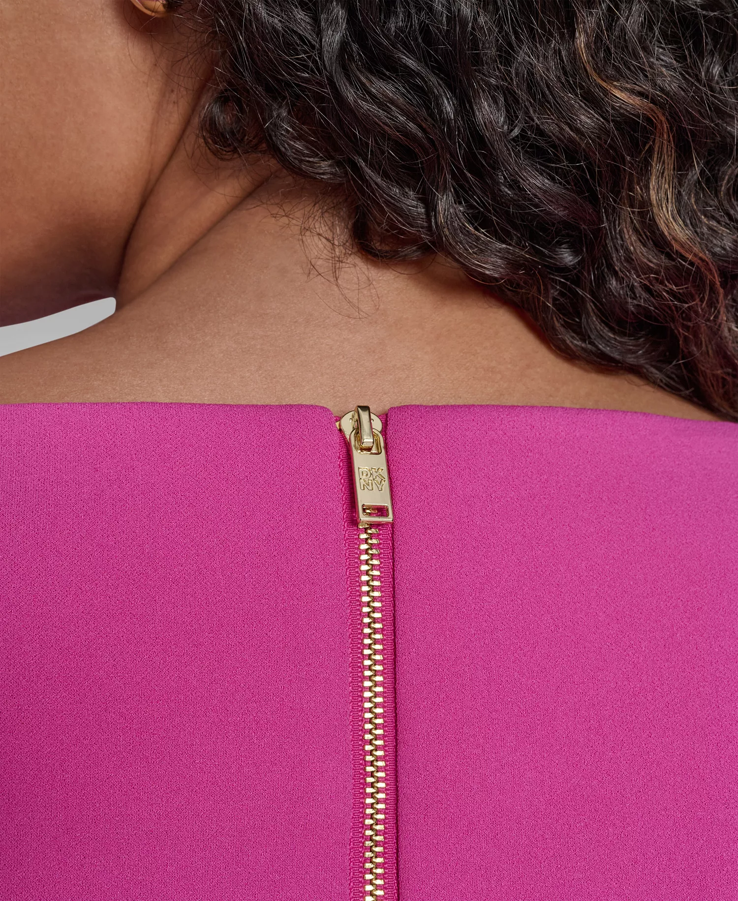 Plus Size 3/4-Sleeve Asymmetrical Neck Sheath Dress - Rose Violet - 14W