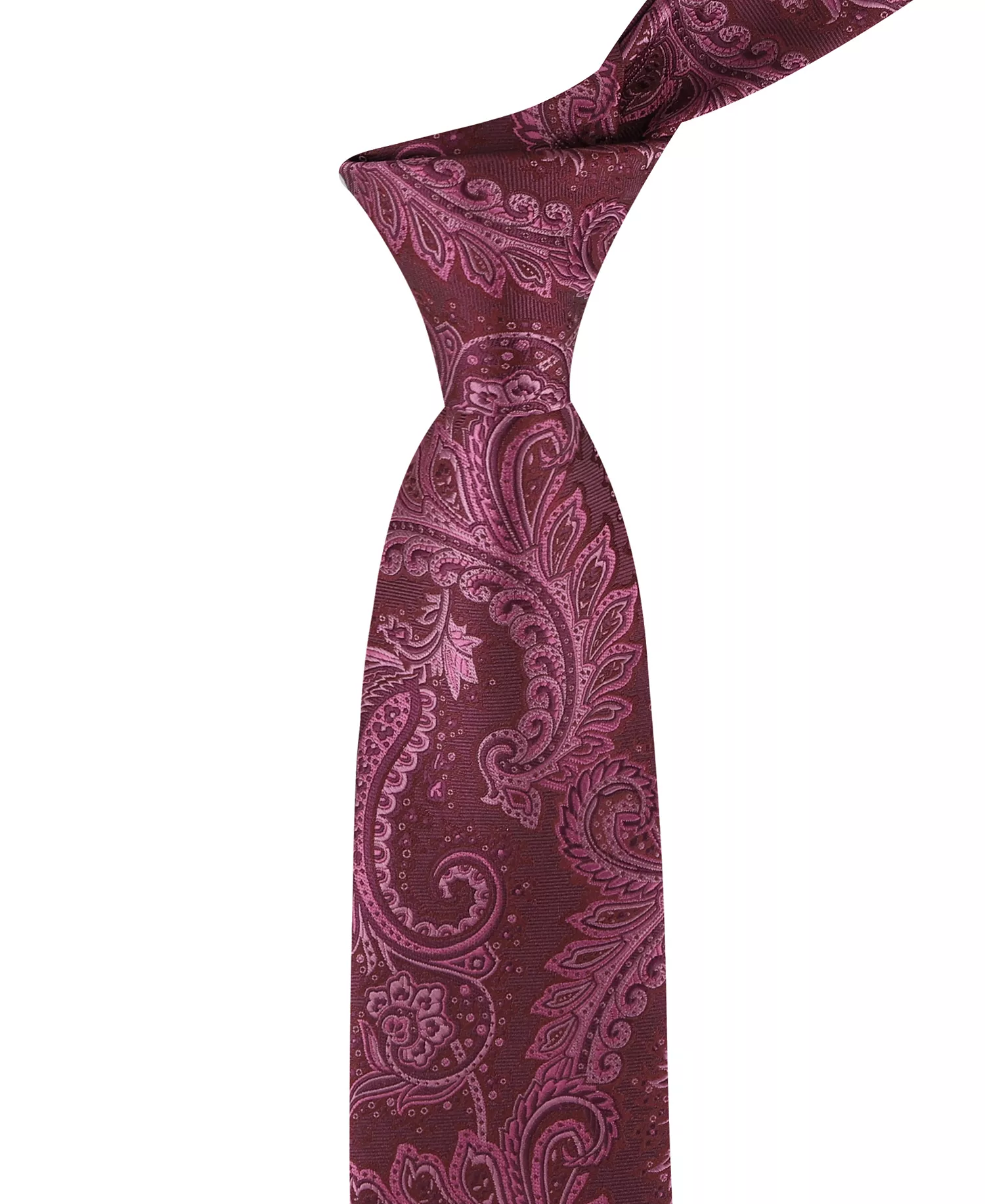 Men's Lucia Classic Paisley Tie - Wine - ONE SIZE