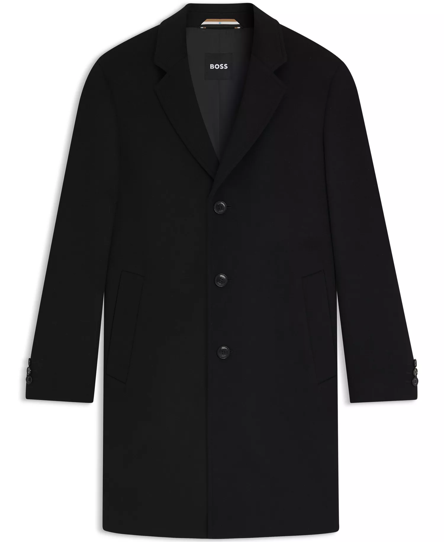 Men's Wool Blend Formal Coat - Black - 40R