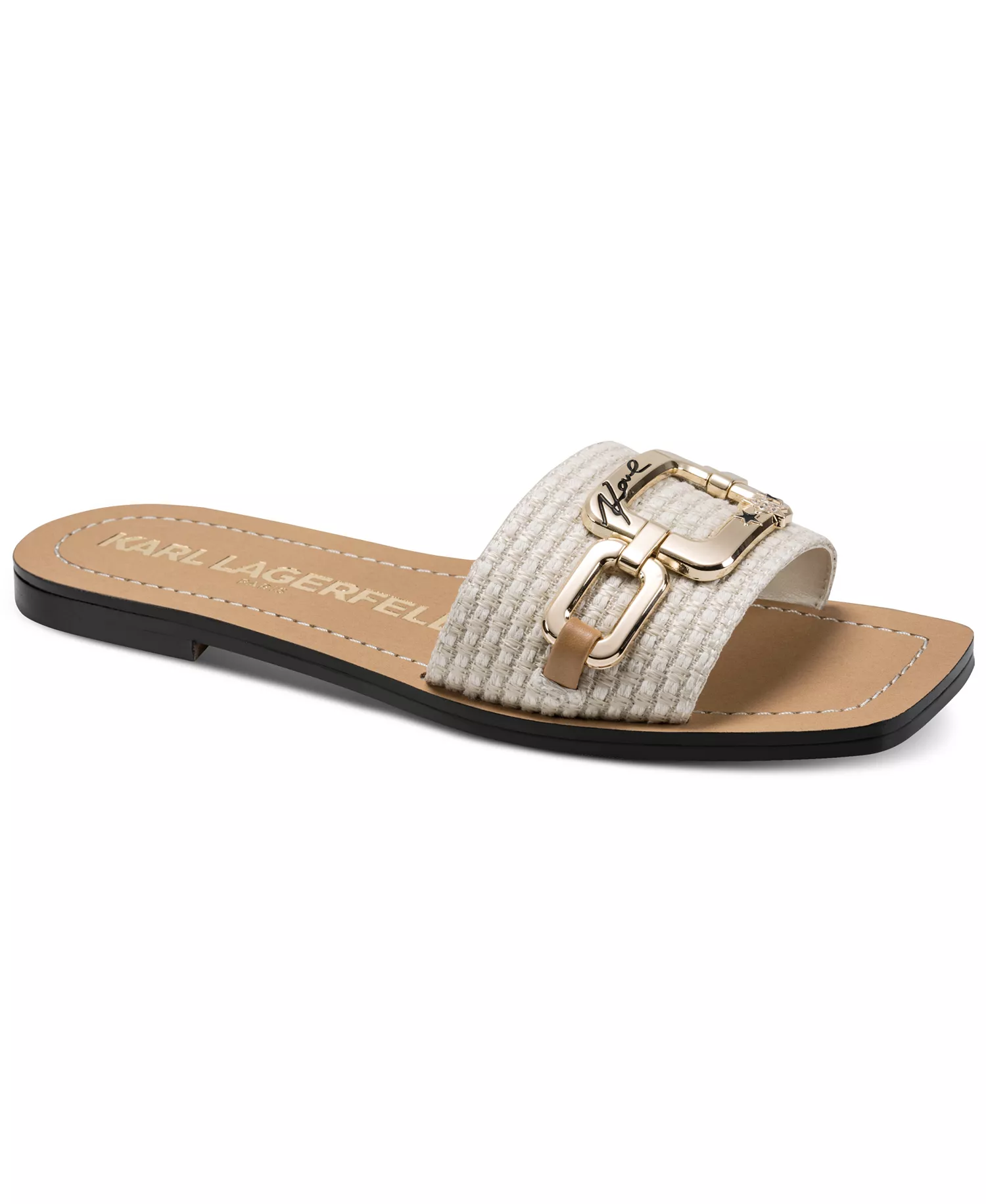 Women's Marzella Slide Flat Sandals - Cream - 10M