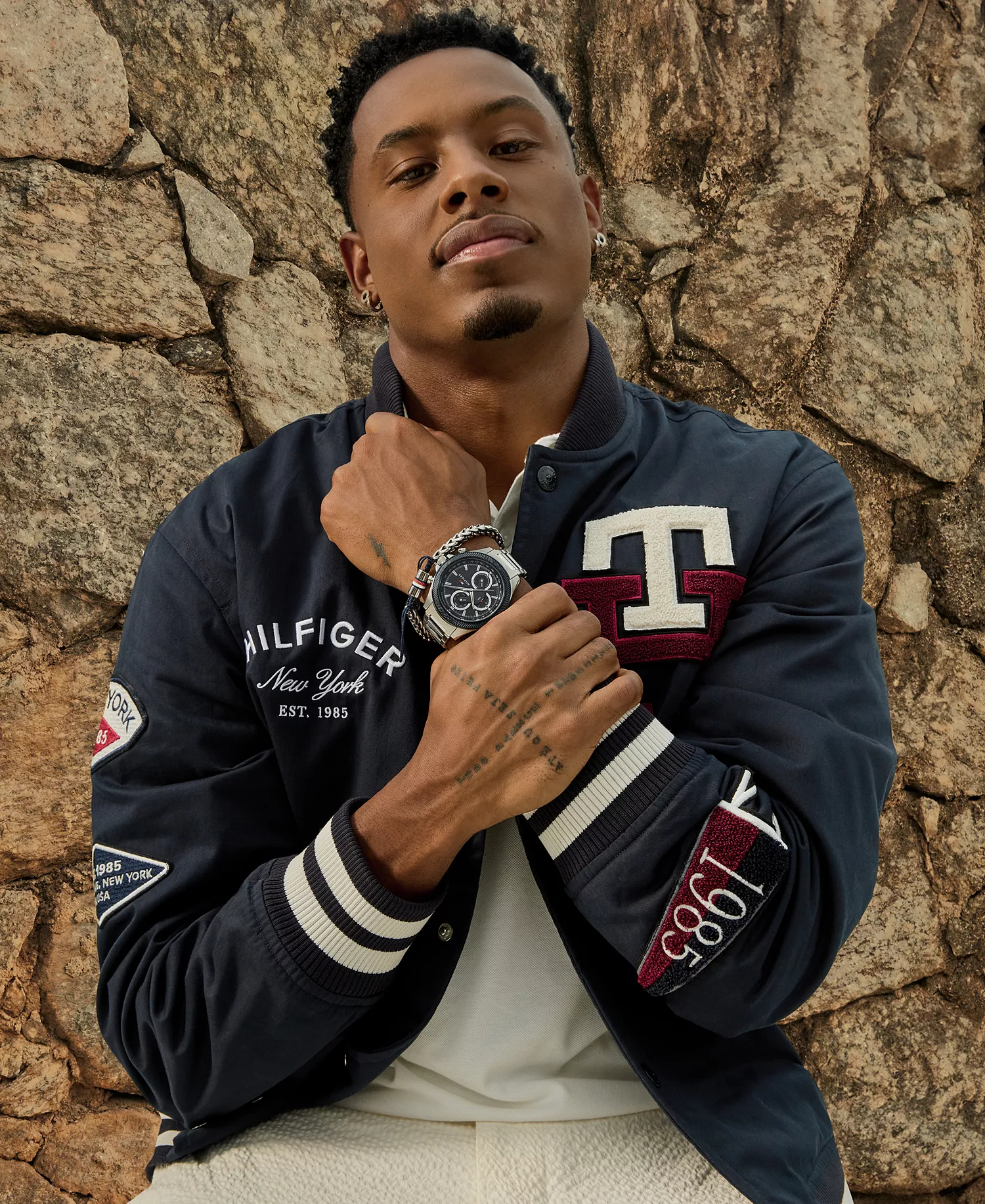 Men's Multifunction Silver-Tone Stainless Steel Watch 46mm - Silver - ONE SIZE