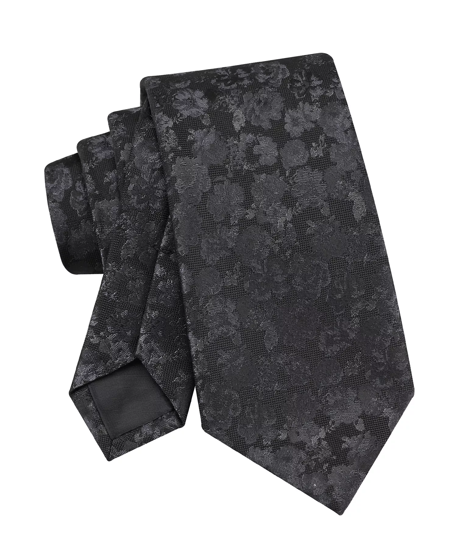 Men's Eloise Floral Print Tie - Black - ONE SIZE