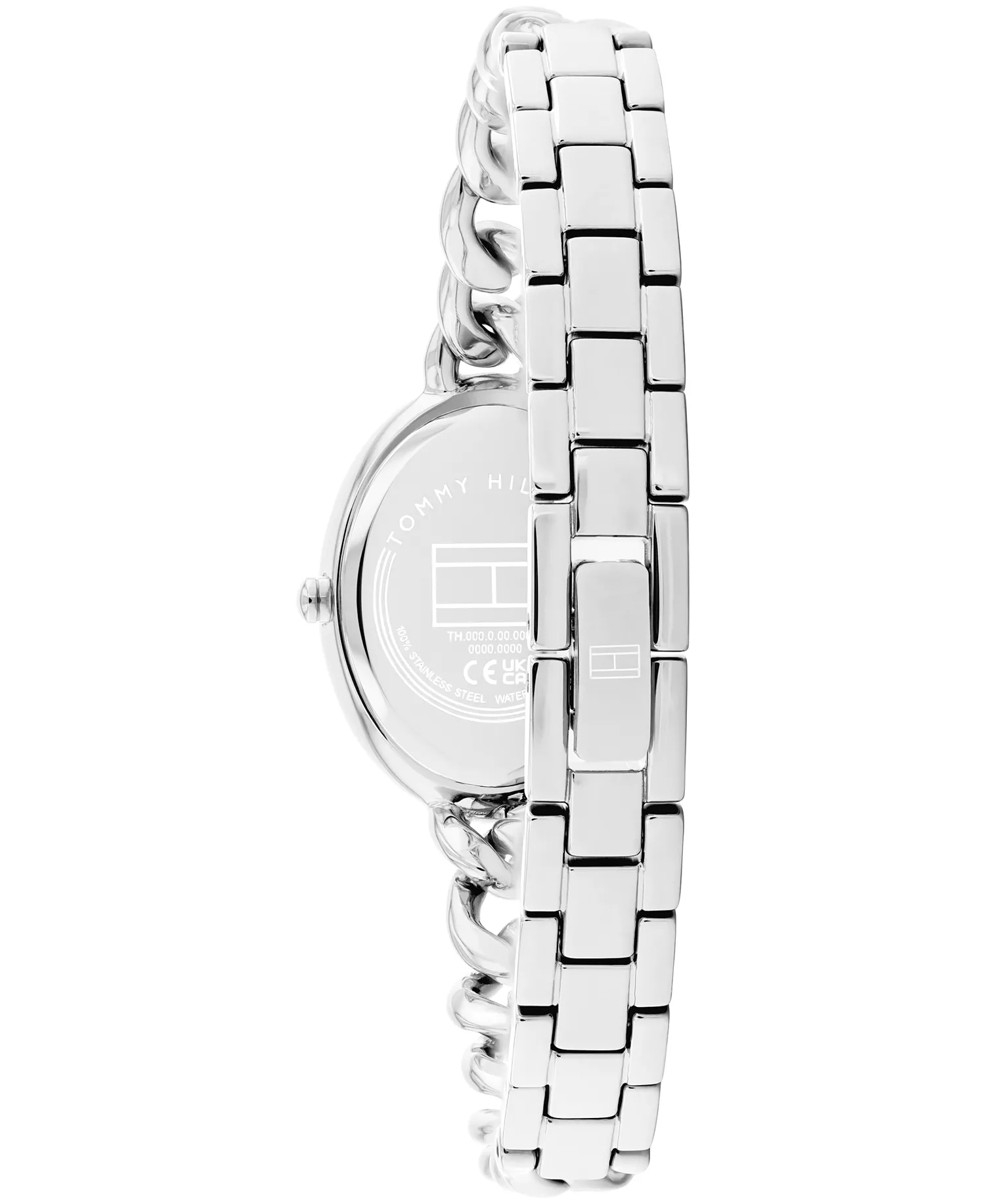 Women's Quartz Silver Tone Stainless Steel Chain Bracelet Watch, 21.5mm - Silver - No Size