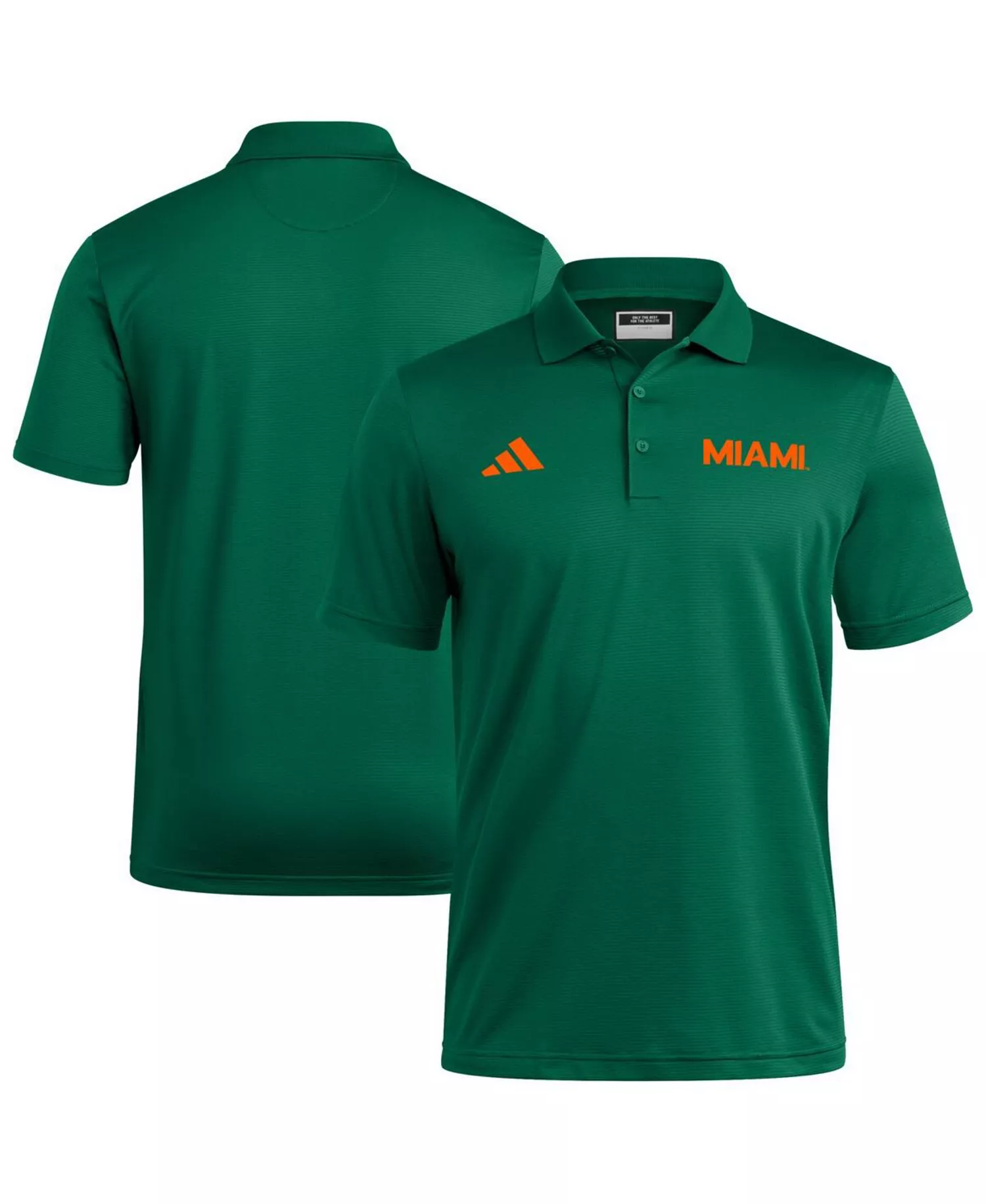 Green Miami Hurricanes Ultimate 365 Ottoman Polo Shirt - Green - L