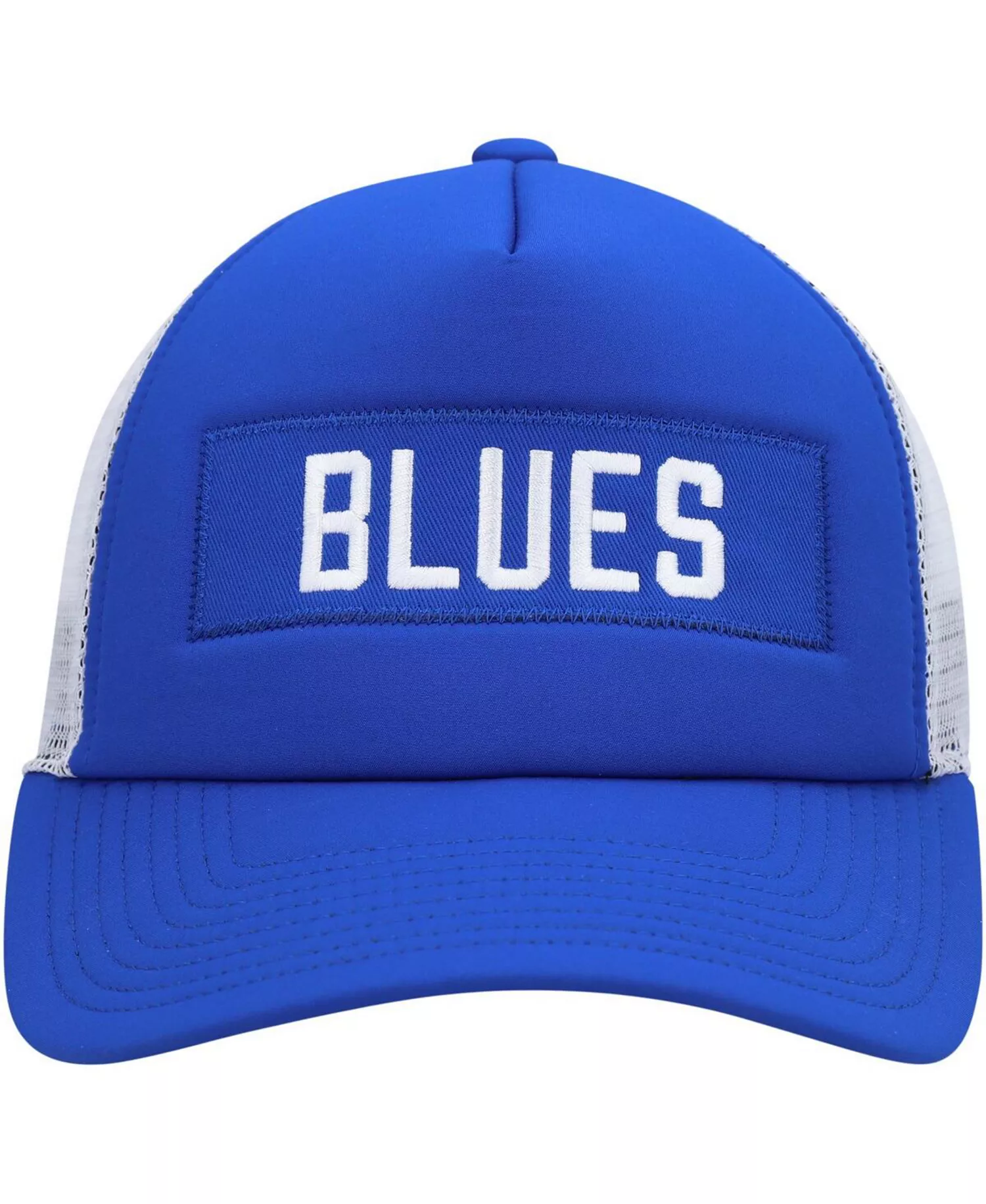 Men's Blue, White St. Louis Blues Team Plate Trucker Snapback Hat - Blue, White - One Size Fits All