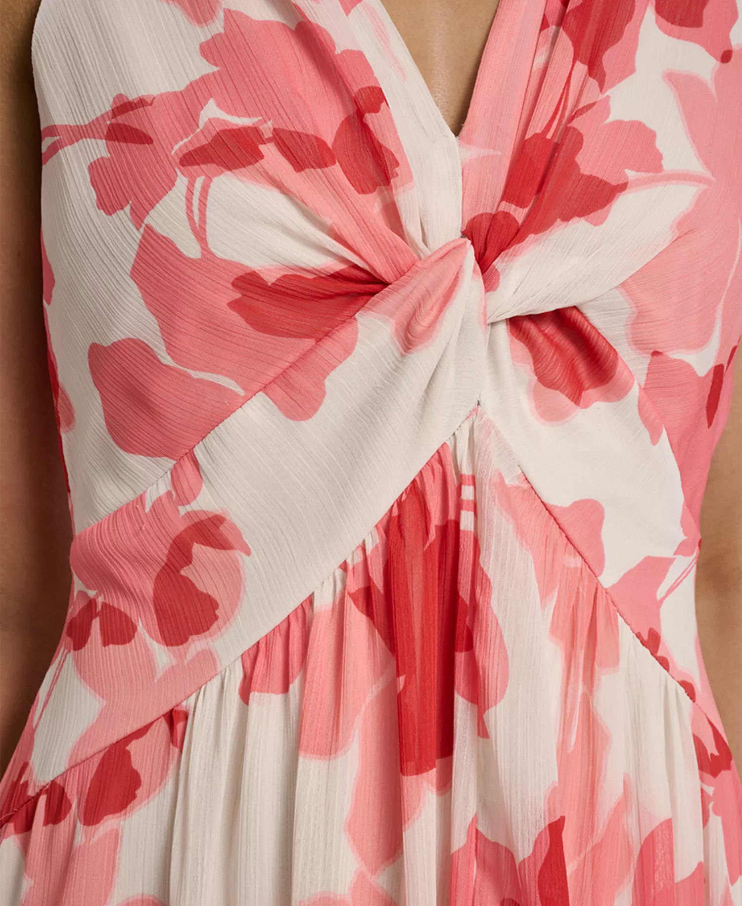 Women's Sleeveless Twist Front Dress - Tulip Multi - 10