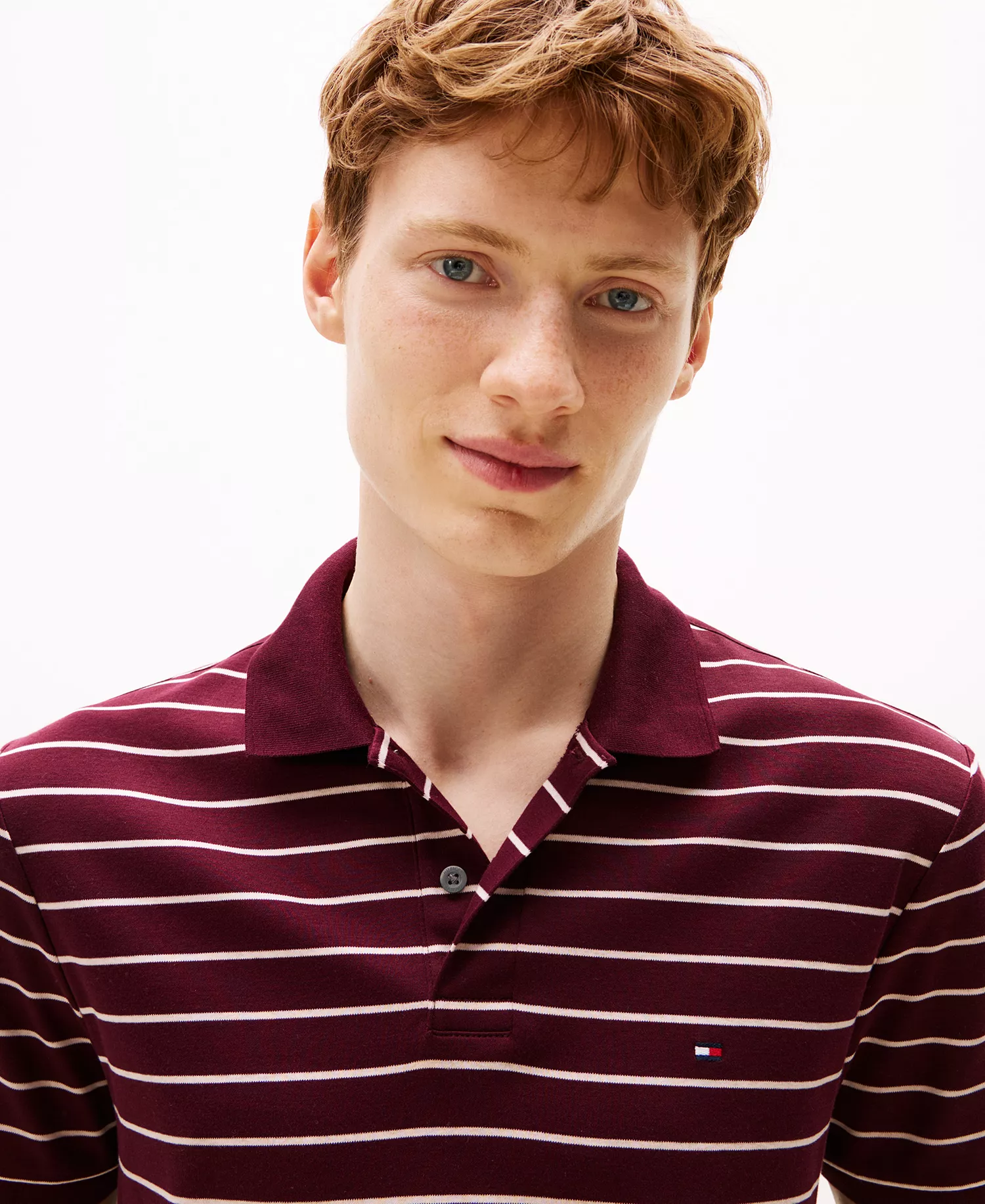 Men's Smooth Touch Liquid Cotton Polo Shirt - Deep Burgundy / Oatmilk Heather - L