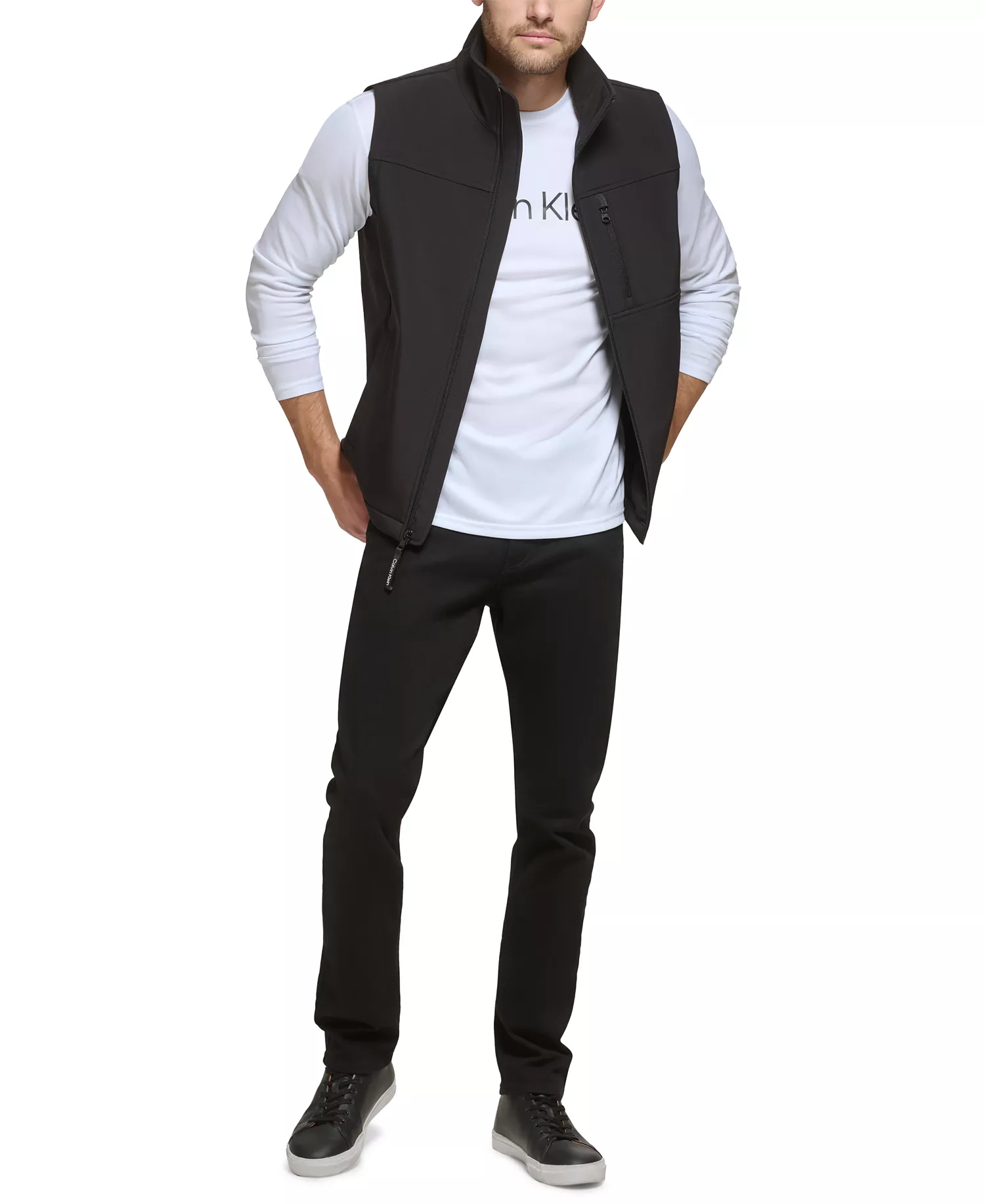 Men's Infinite Stretch Soft Shell Vest - Black - 2XL