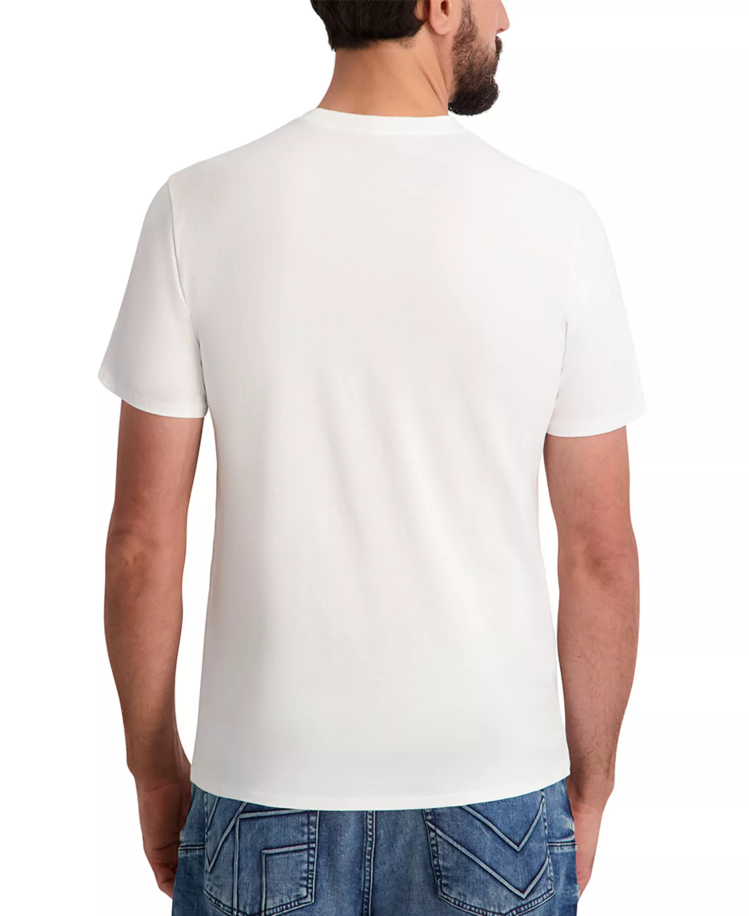 Men's Logo Detail T-Shirt - White - 2XL