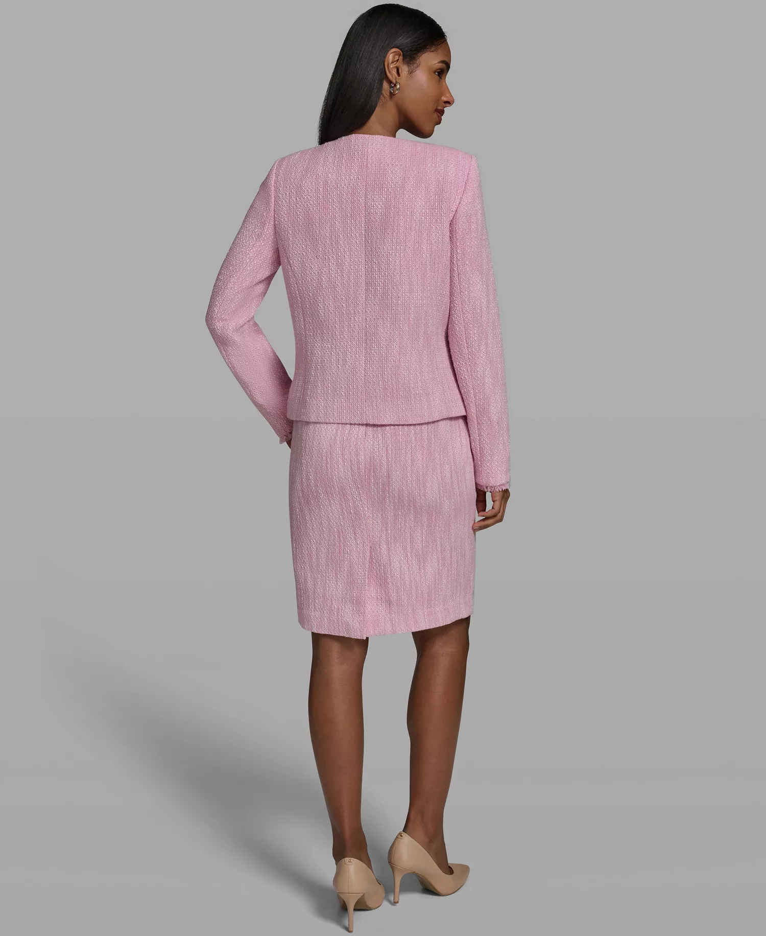 Women's V-Neck Woven Cropped Jacket - Prism Pink/ballet Slipper - 0