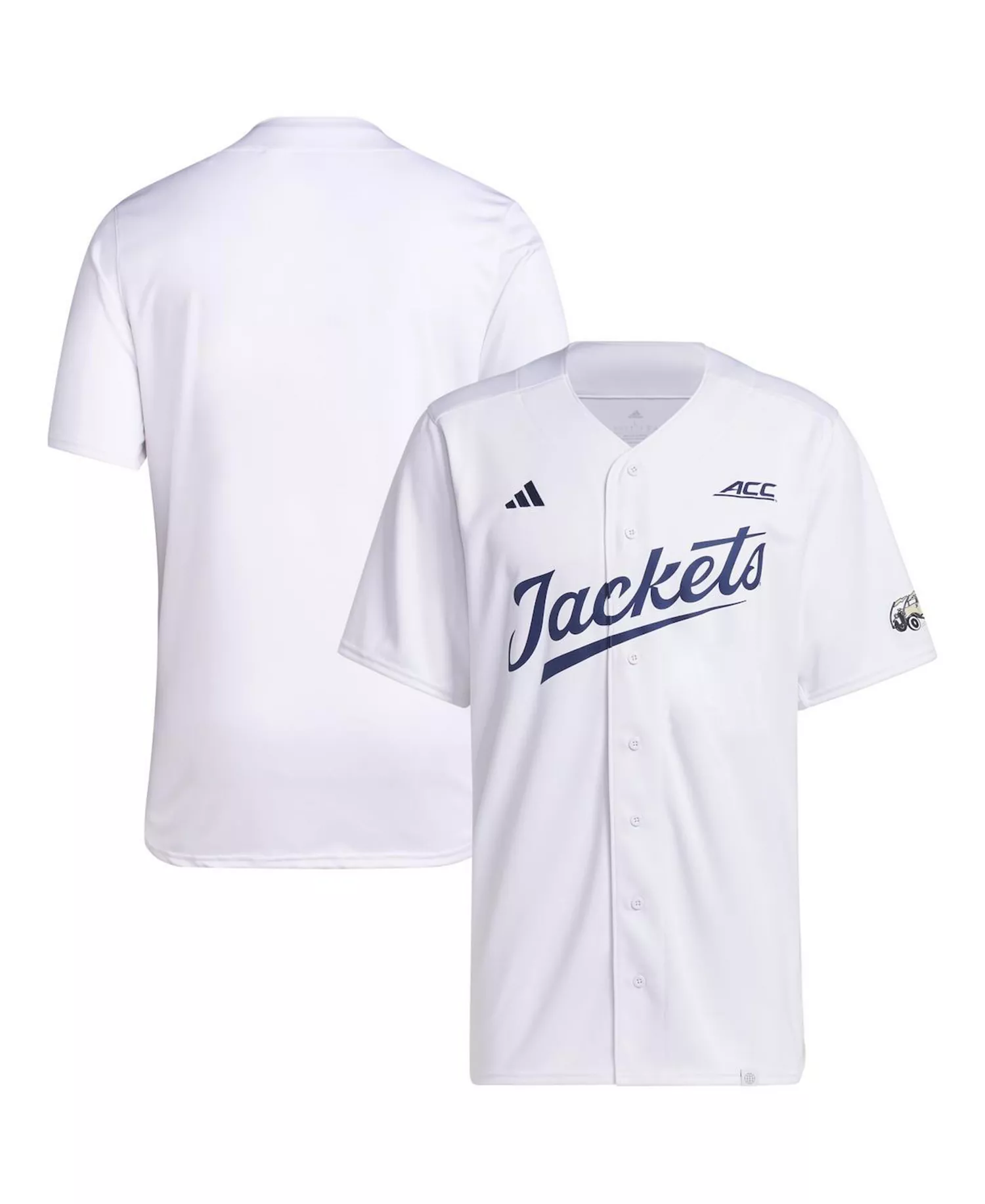 Men's White Georgia Tech Yellow Jackets Team Baseball Jersey - White - 2XL