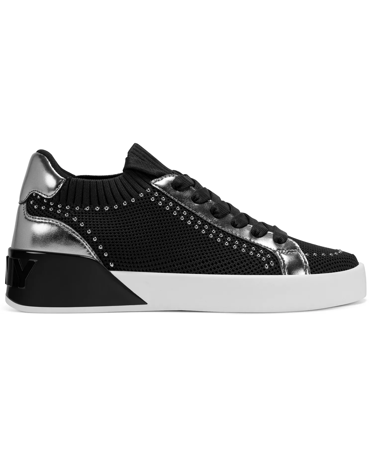 Women's Mallory Studs Round Toe Sneakers - Black - 10M