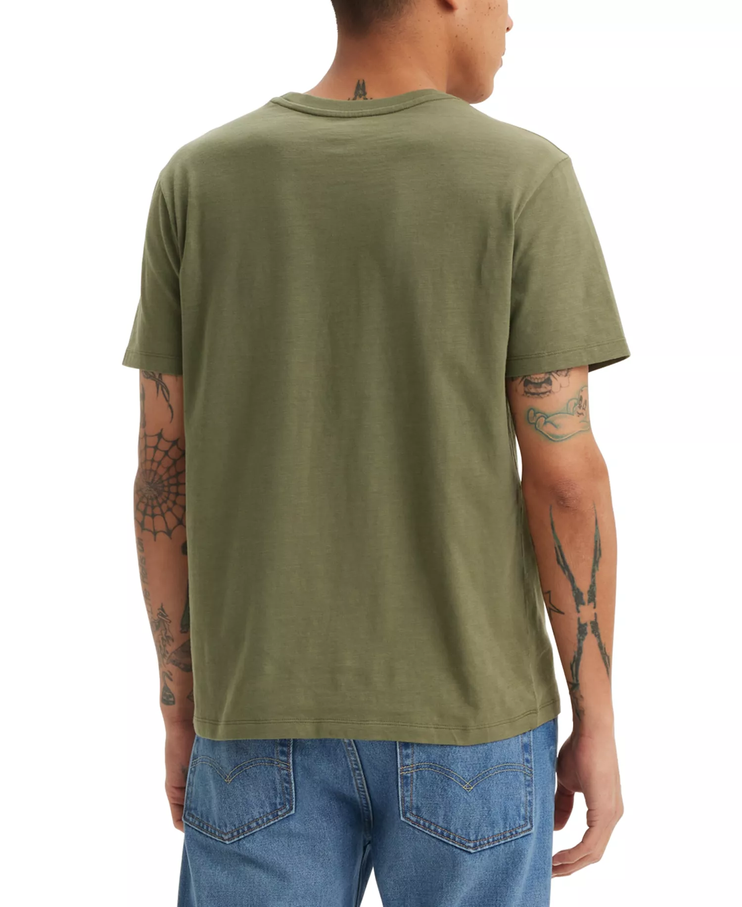 Men's Classic Pocket Short Sleeve Crewneck T-shirt - Moss Olive - 2XL