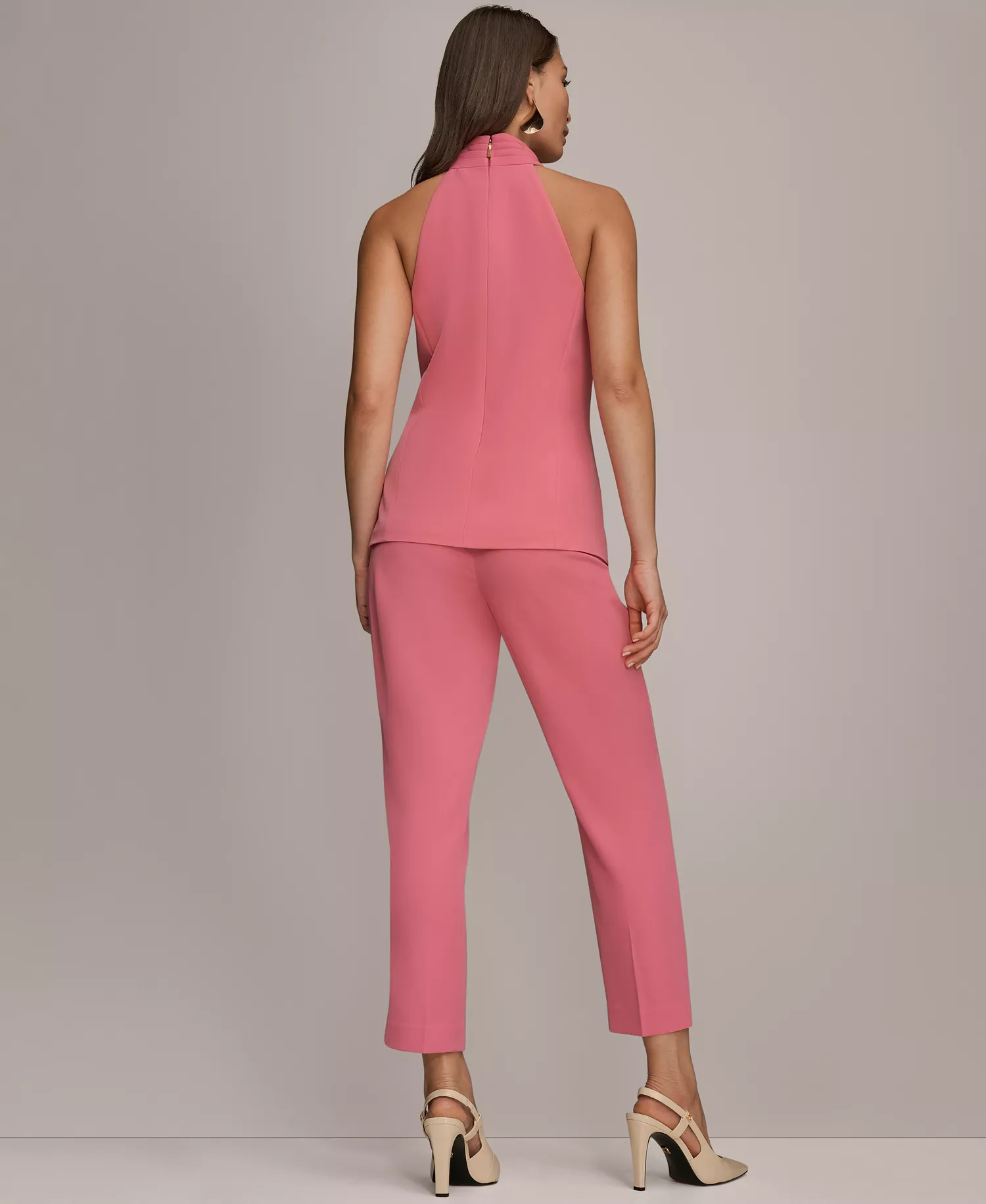 Women's Sleeveless Vest Jacket and Straight-Leg Ankle-Length Pants - Bimini - 0